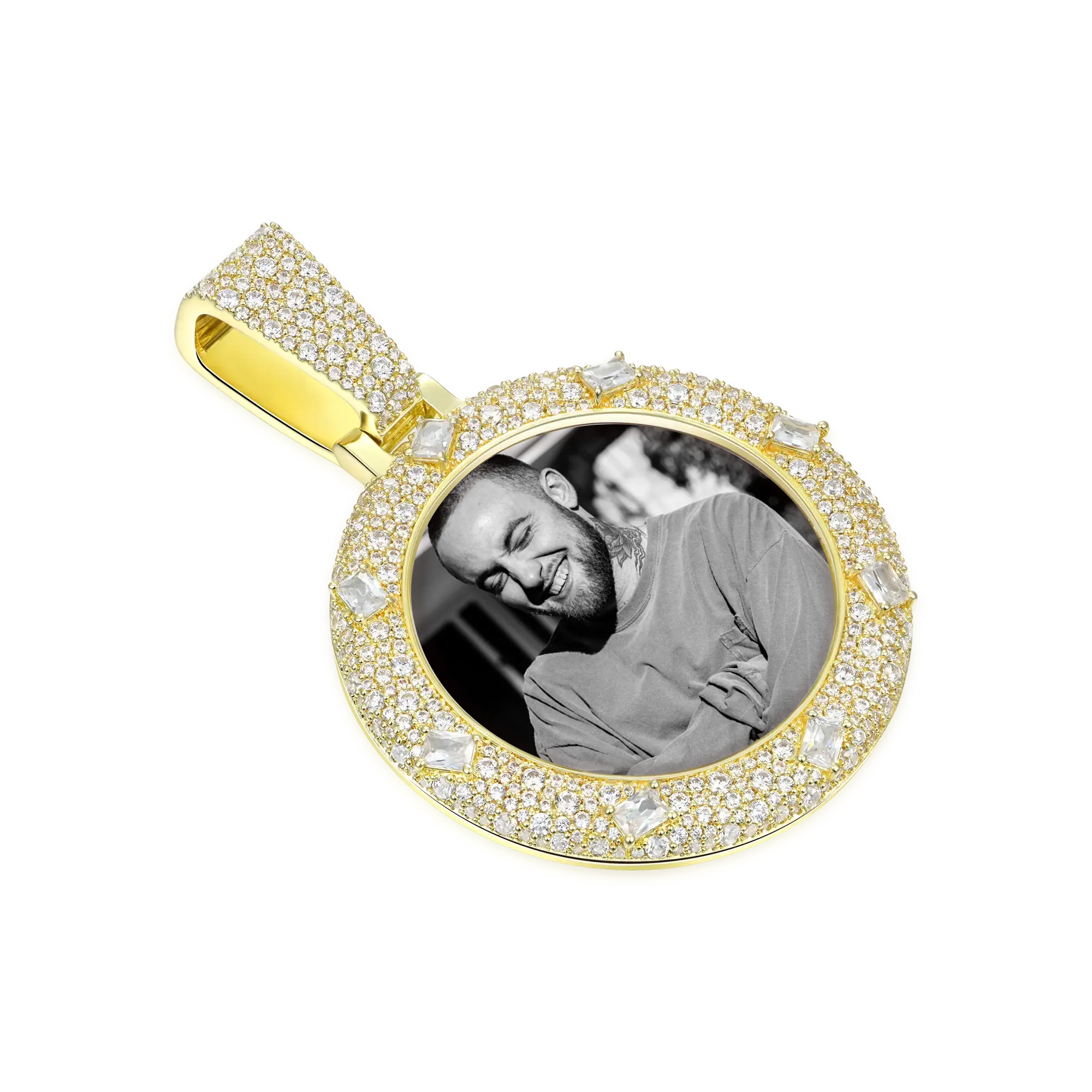 Custom Emerald Glow Photo Pendant - Image 3