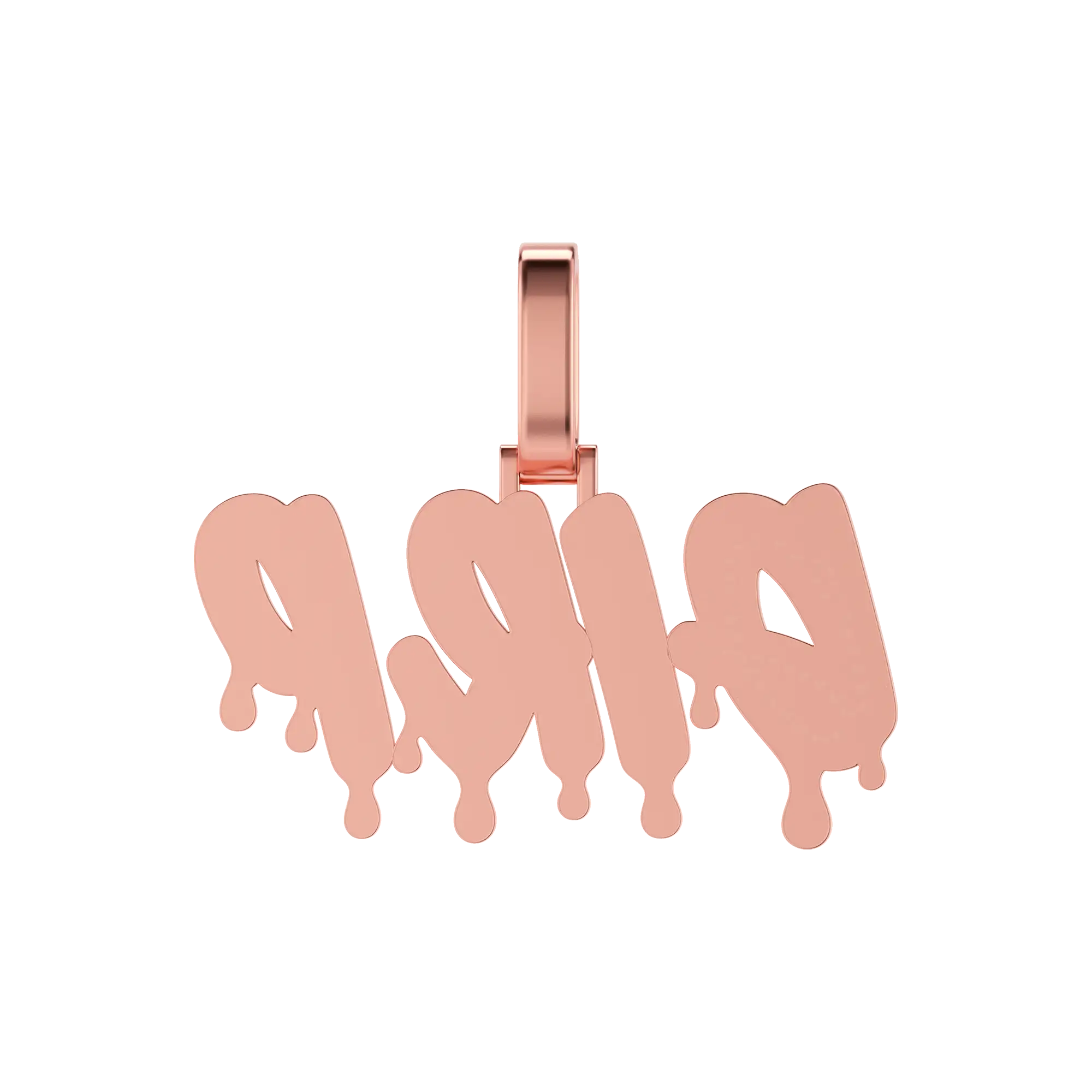 Custom Iced Out Enamel Dripping Font Pendant - Image 13
