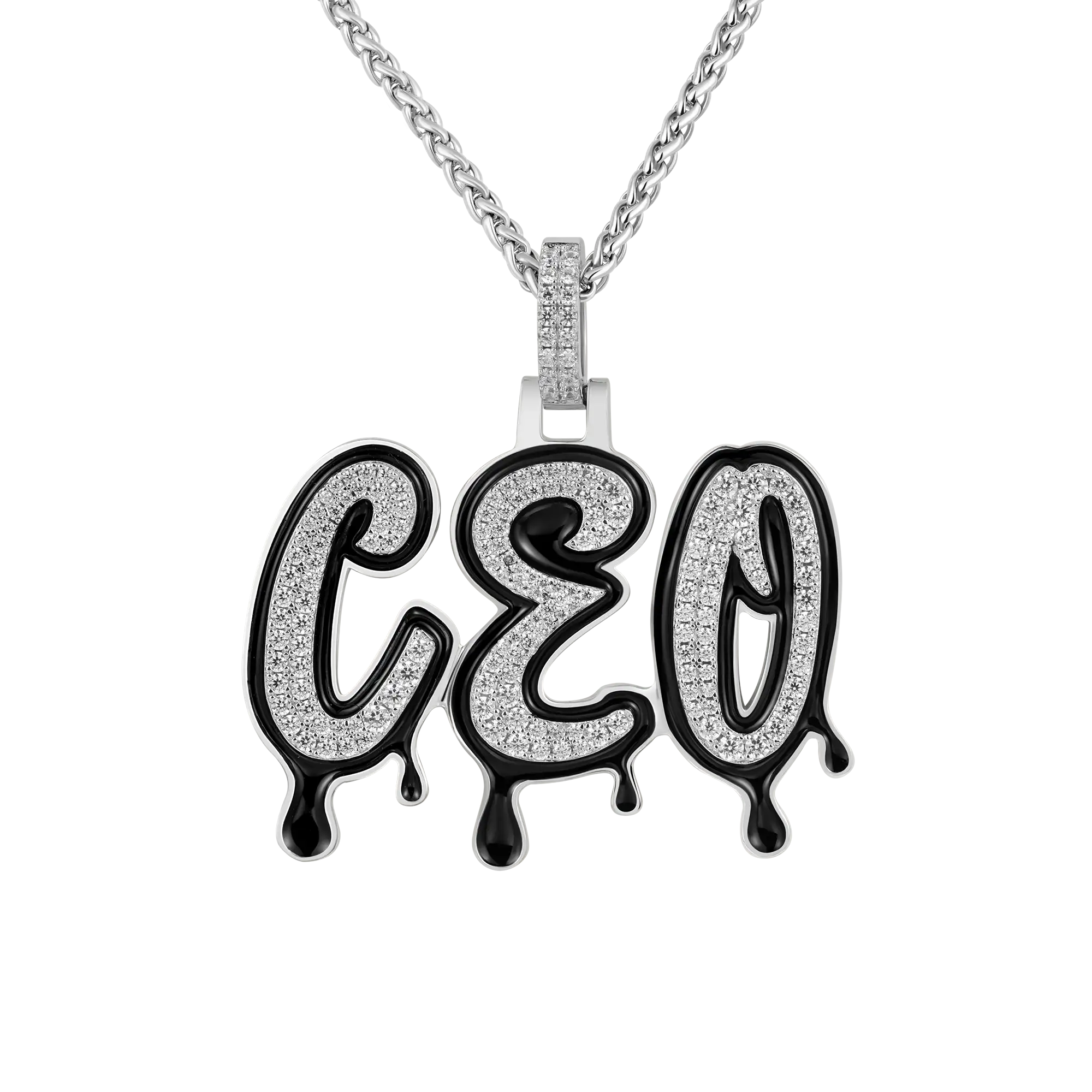 Custom Iced Out Enamel Dripping Font Pendant - Image 14
