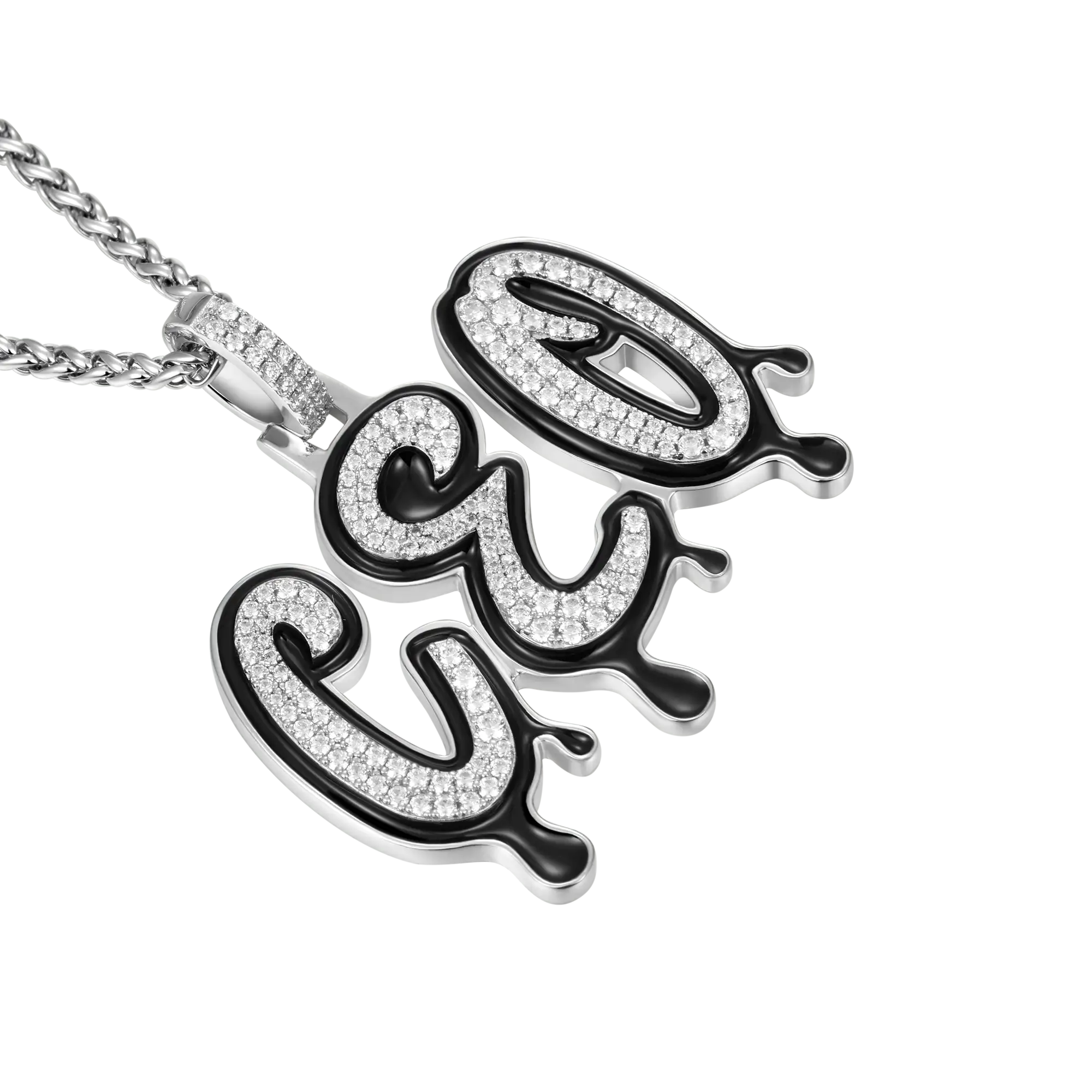 Custom Iced Out Enamel Dripping Font Pendant - Image 16