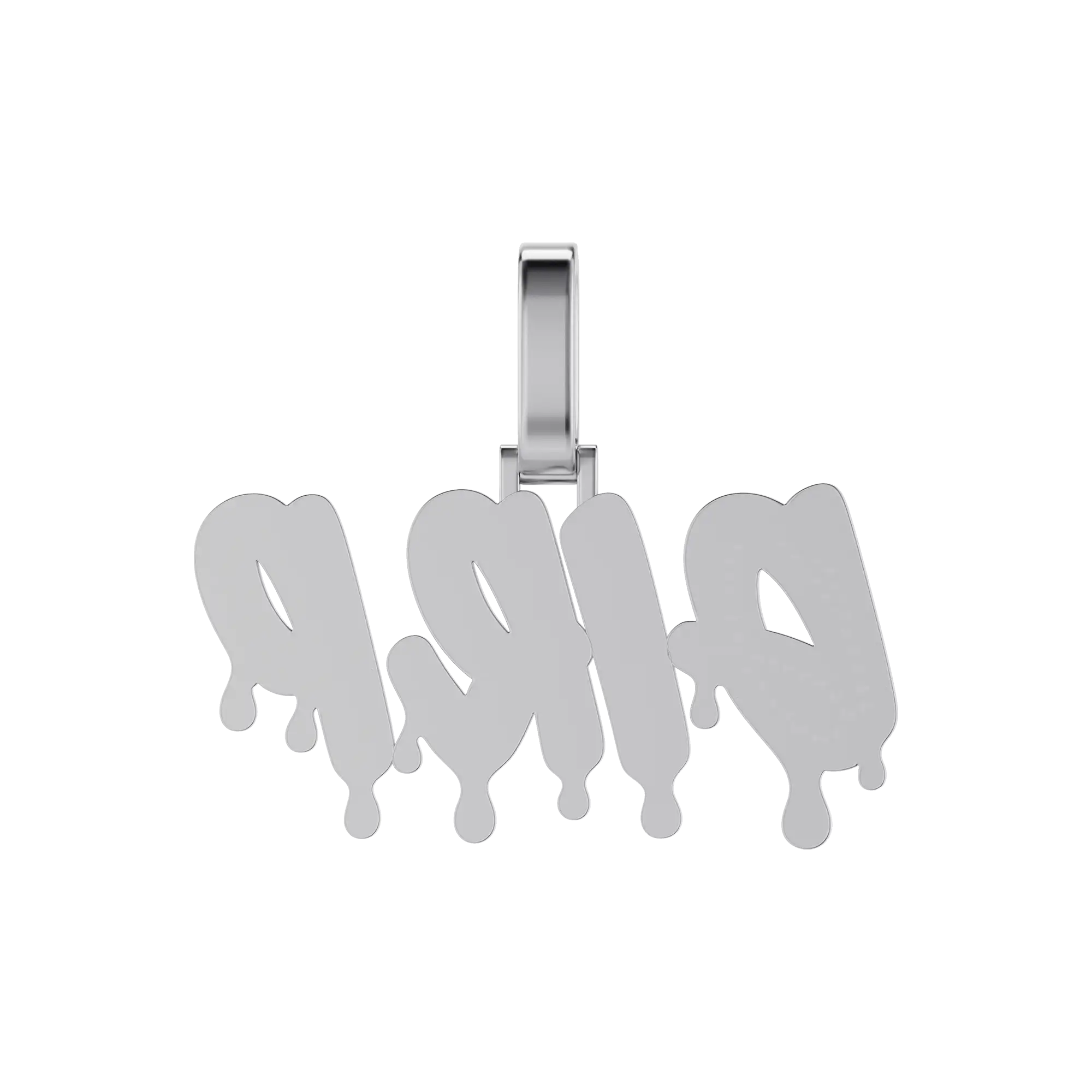 Custom Iced Out Enamel Dripping Font Pendant - Image 5