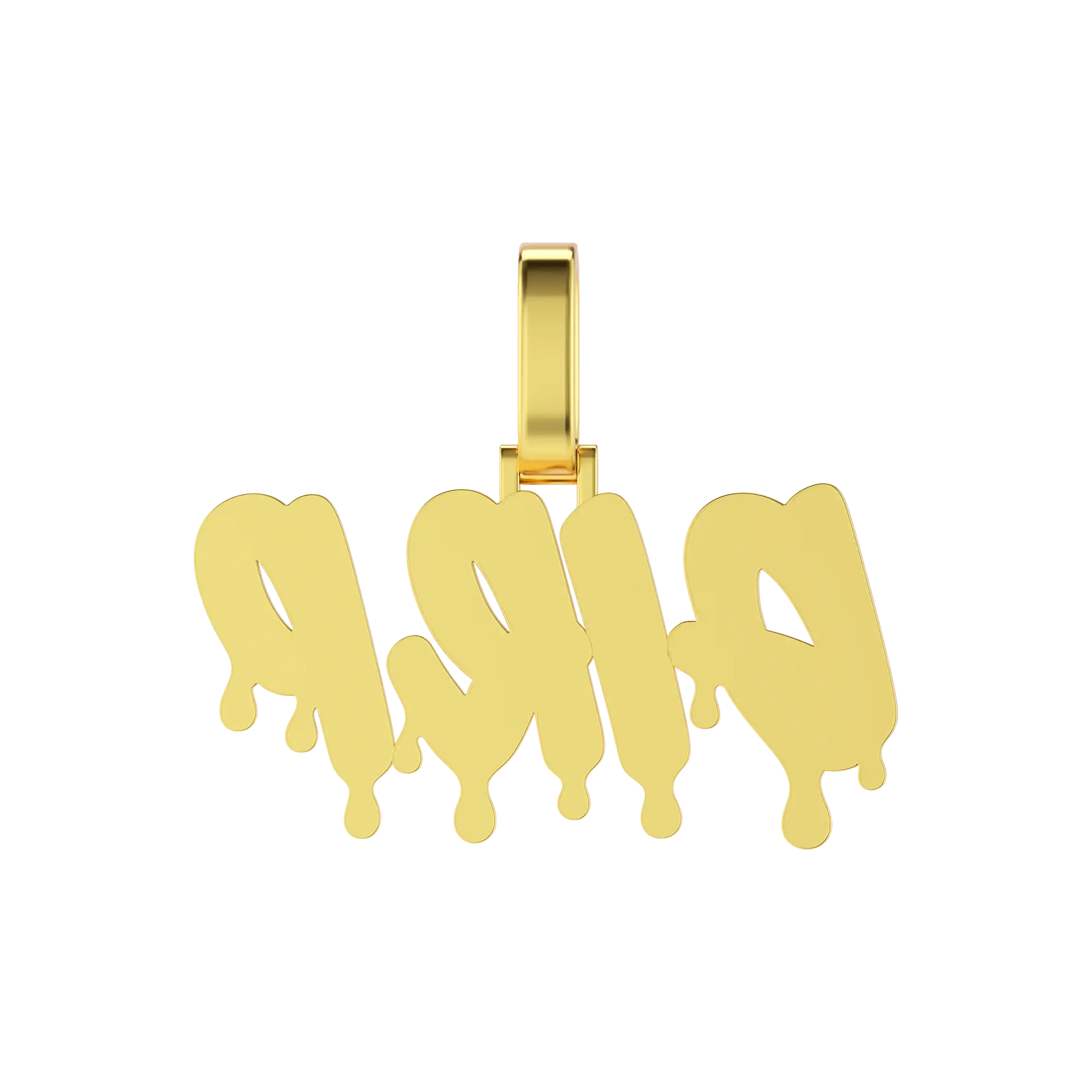 Custom Iced Out Enamel Dripping Font Pendant - Image 9