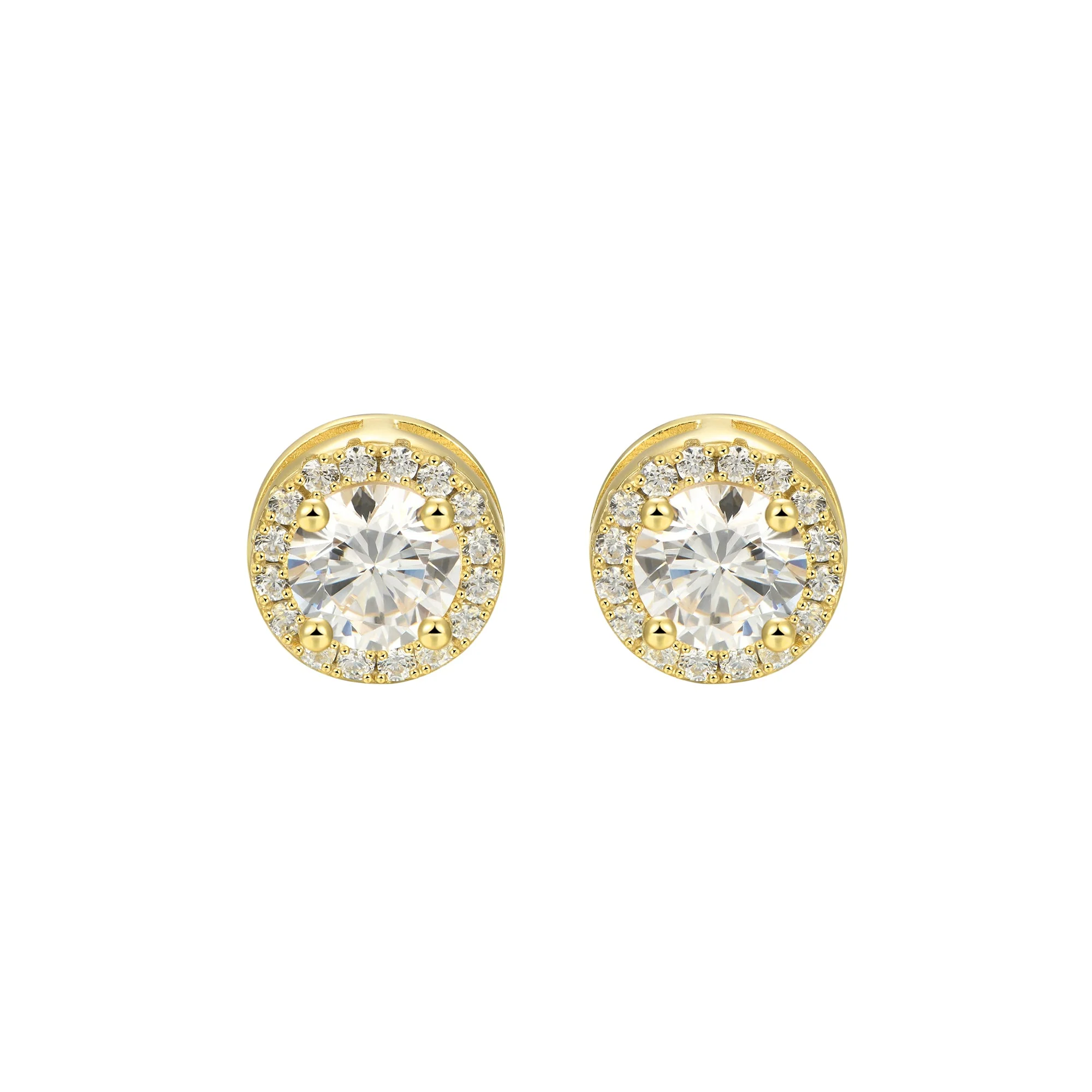 Custom Halo Moissanite Stud Earring - Image 12