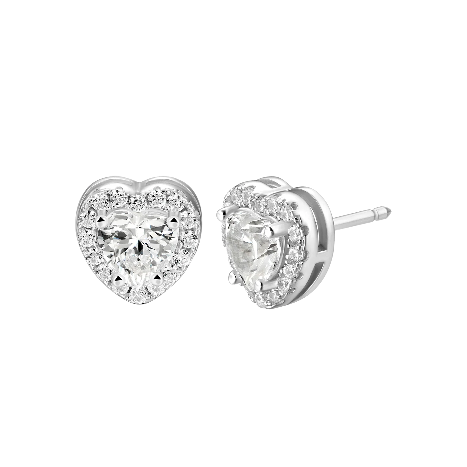 Custom Halo Moissanite Stud Earring - Image 121