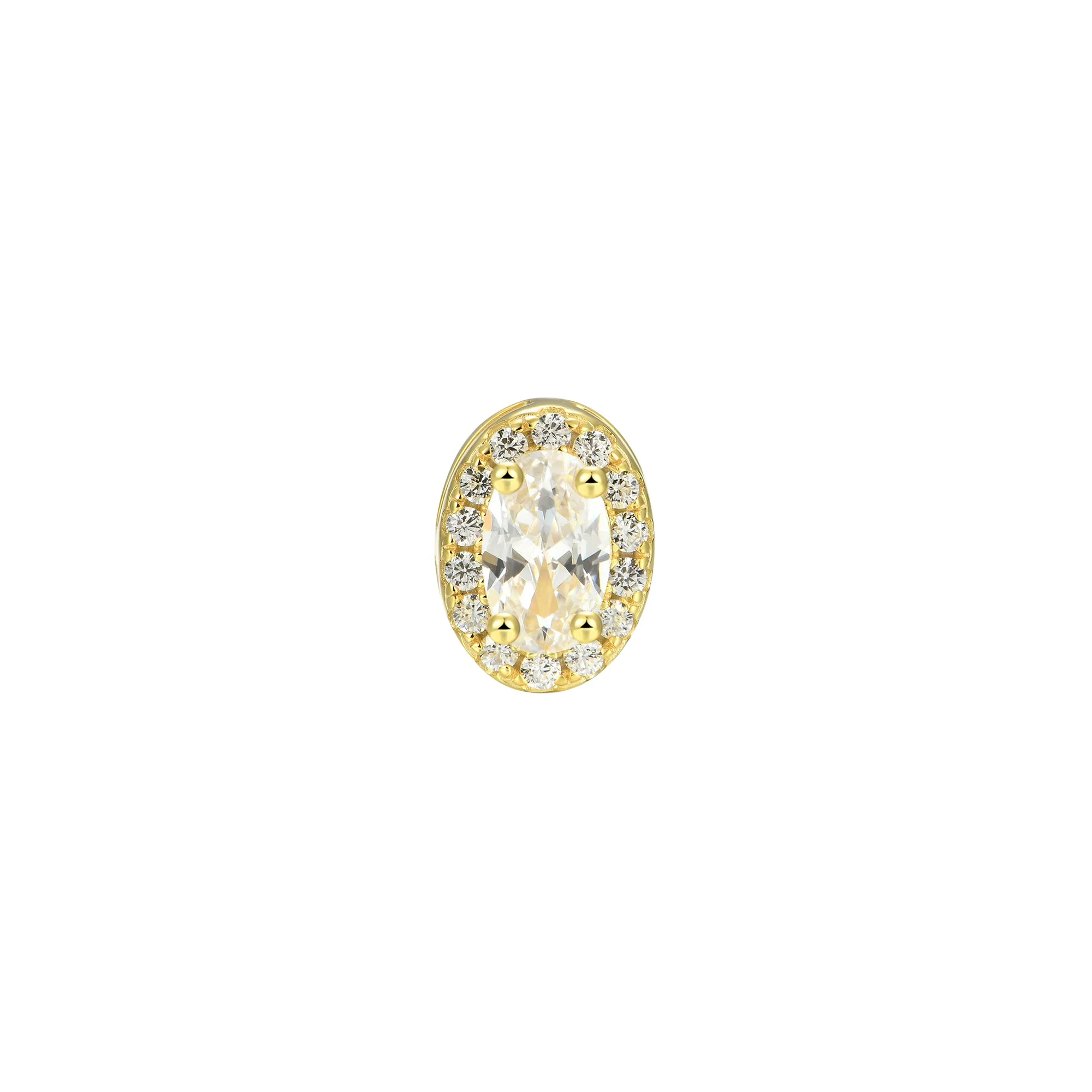 Custom Halo Moissanite Stud Earring - Image 143
