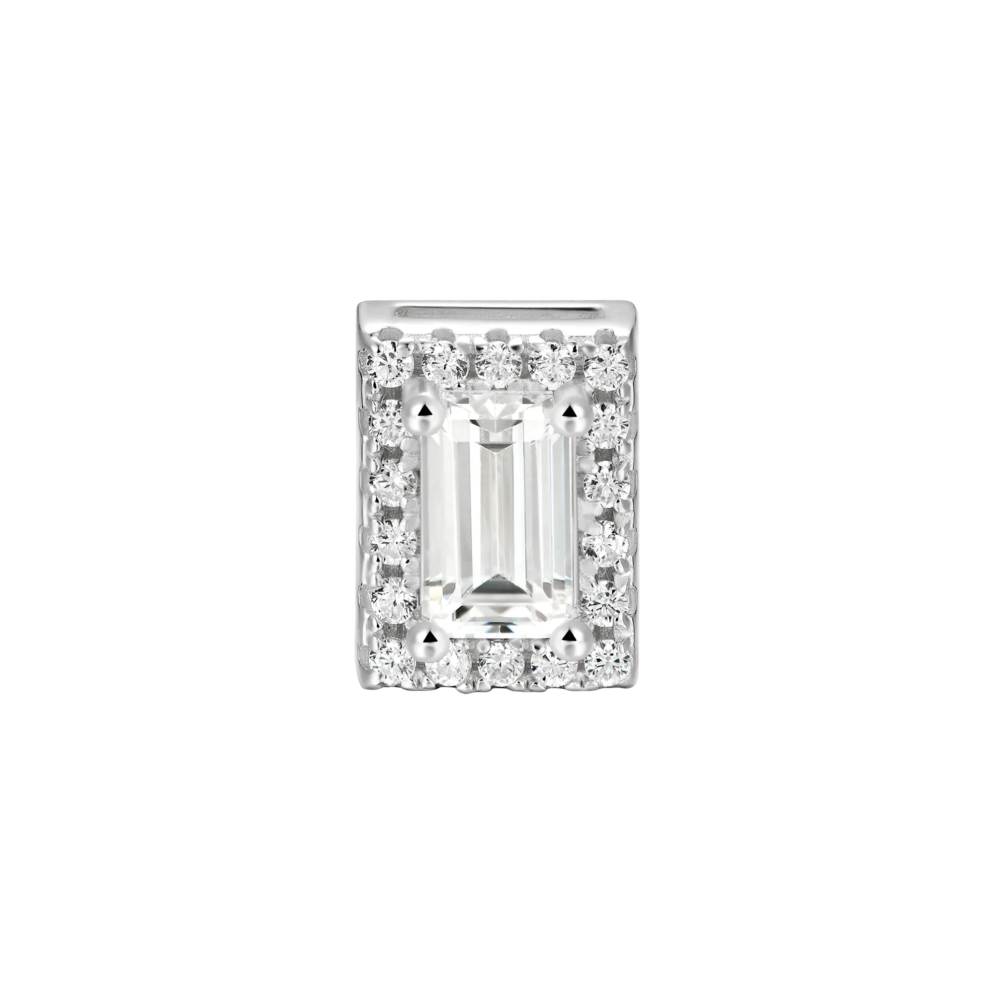 Custom Halo Moissanite Stud Earring - Image 184
