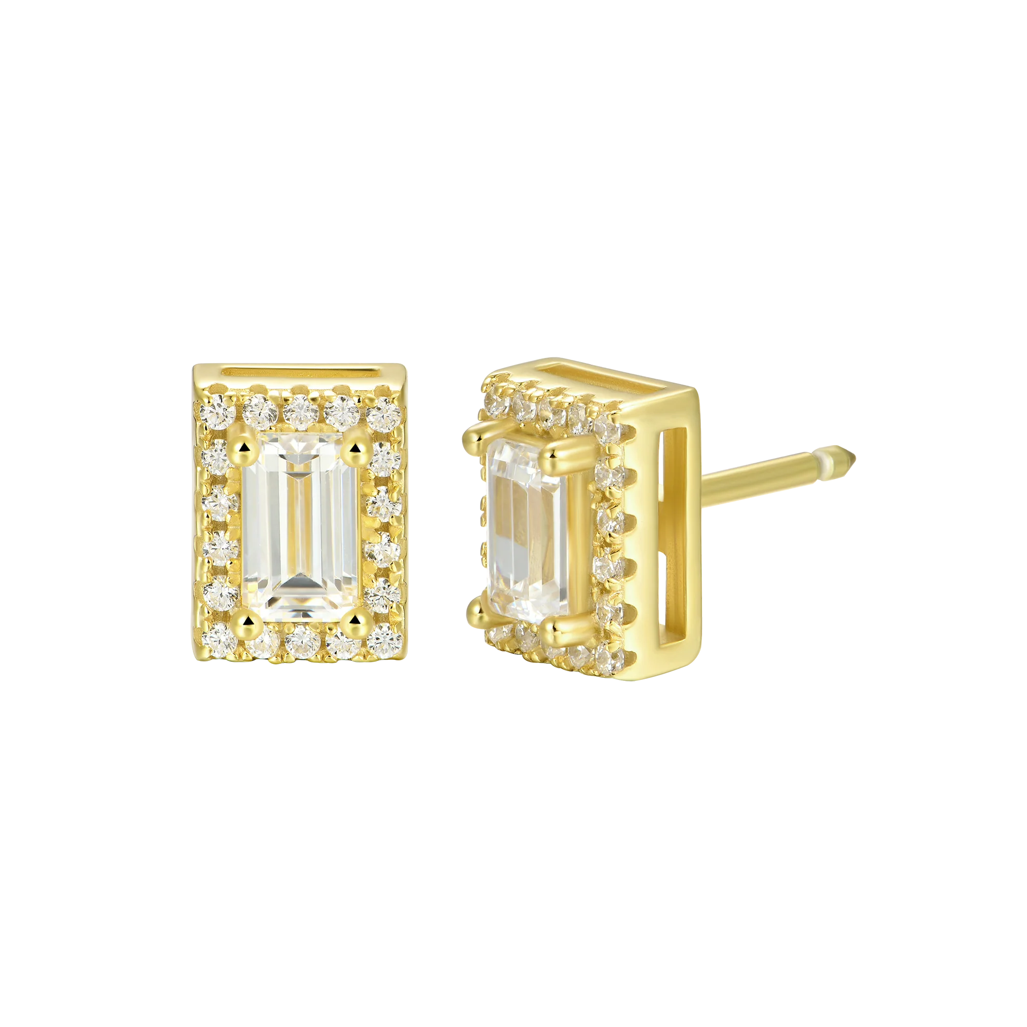 Custom Halo Moissanite Stud Earring - Image 187