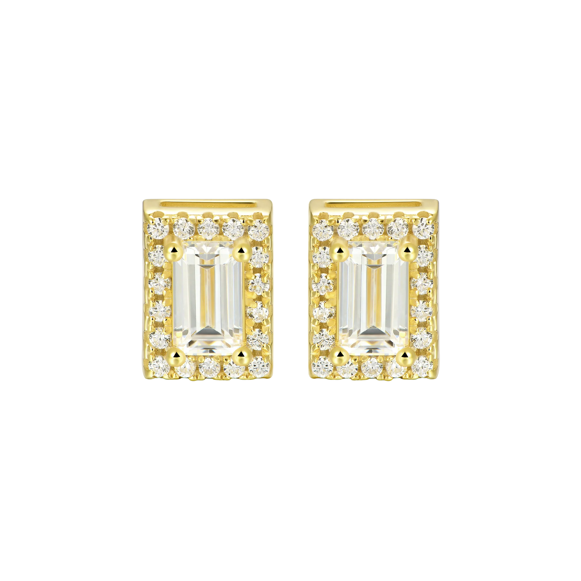 Custom Halo Moissanite Stud Earring - Image 192