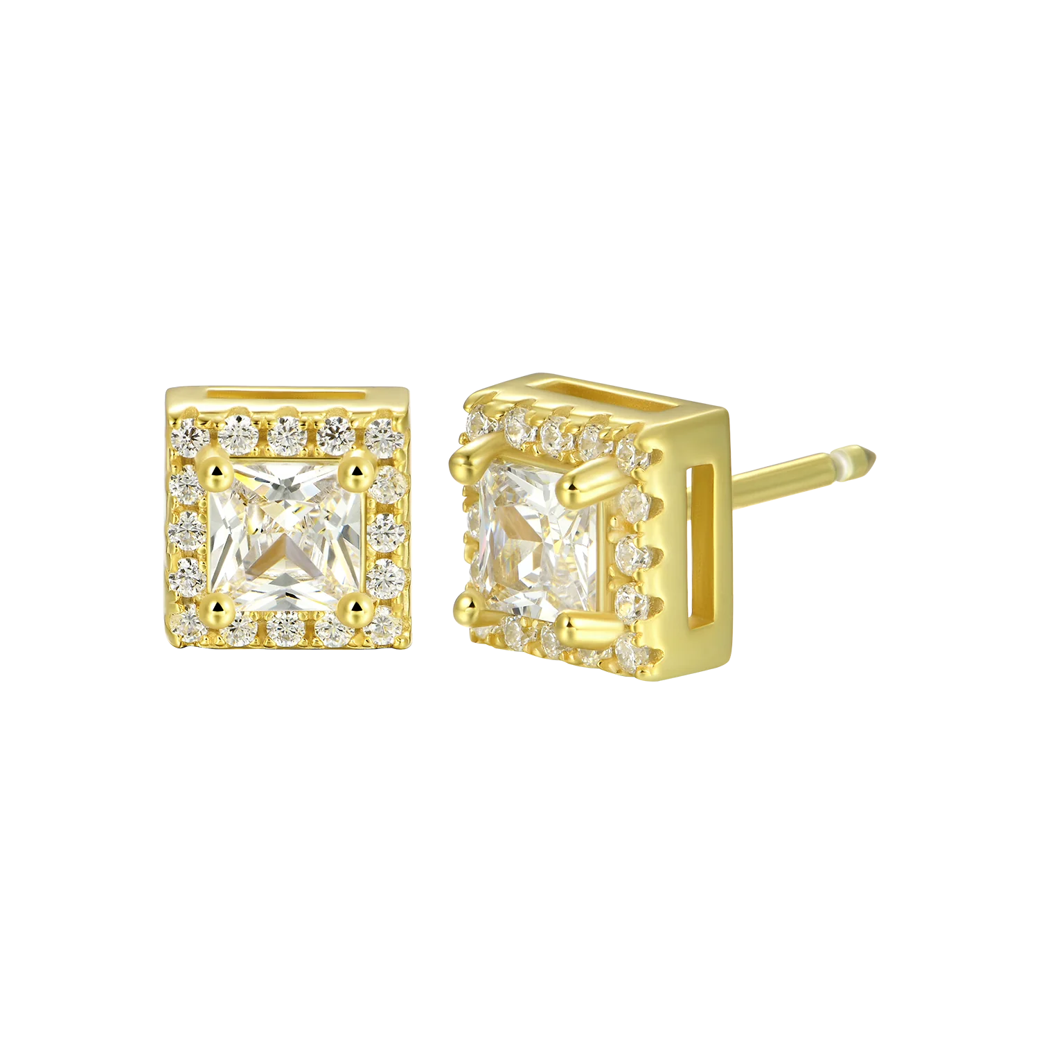Custom Halo Moissanite Stud Earring - Image 31