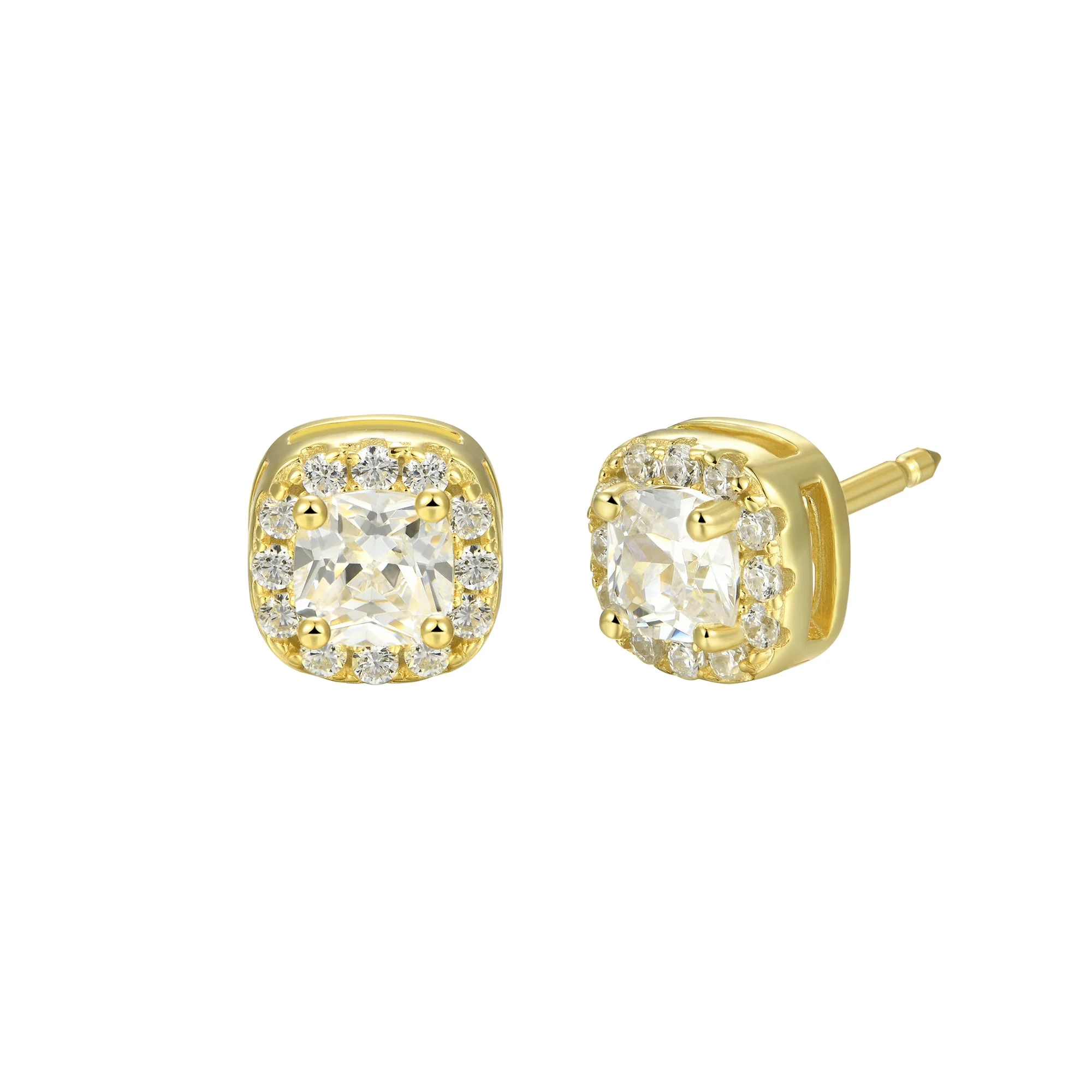 Custom Halo Moissanite Stud Earring - Image 43