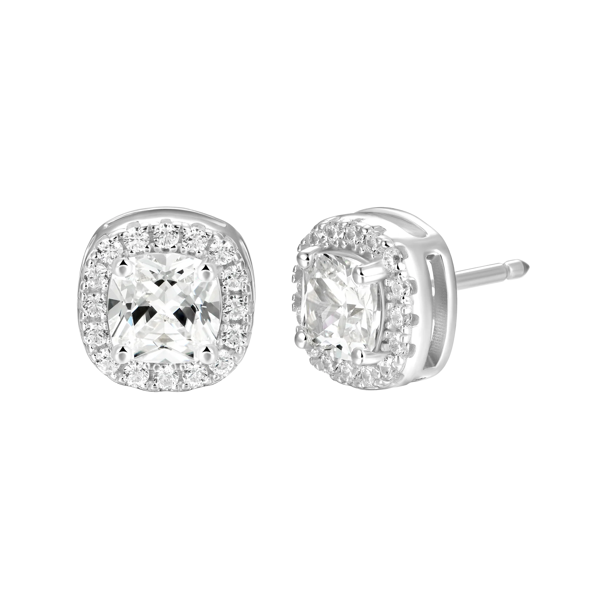 Custom Halo Moissanite Stud Earring - Image 49