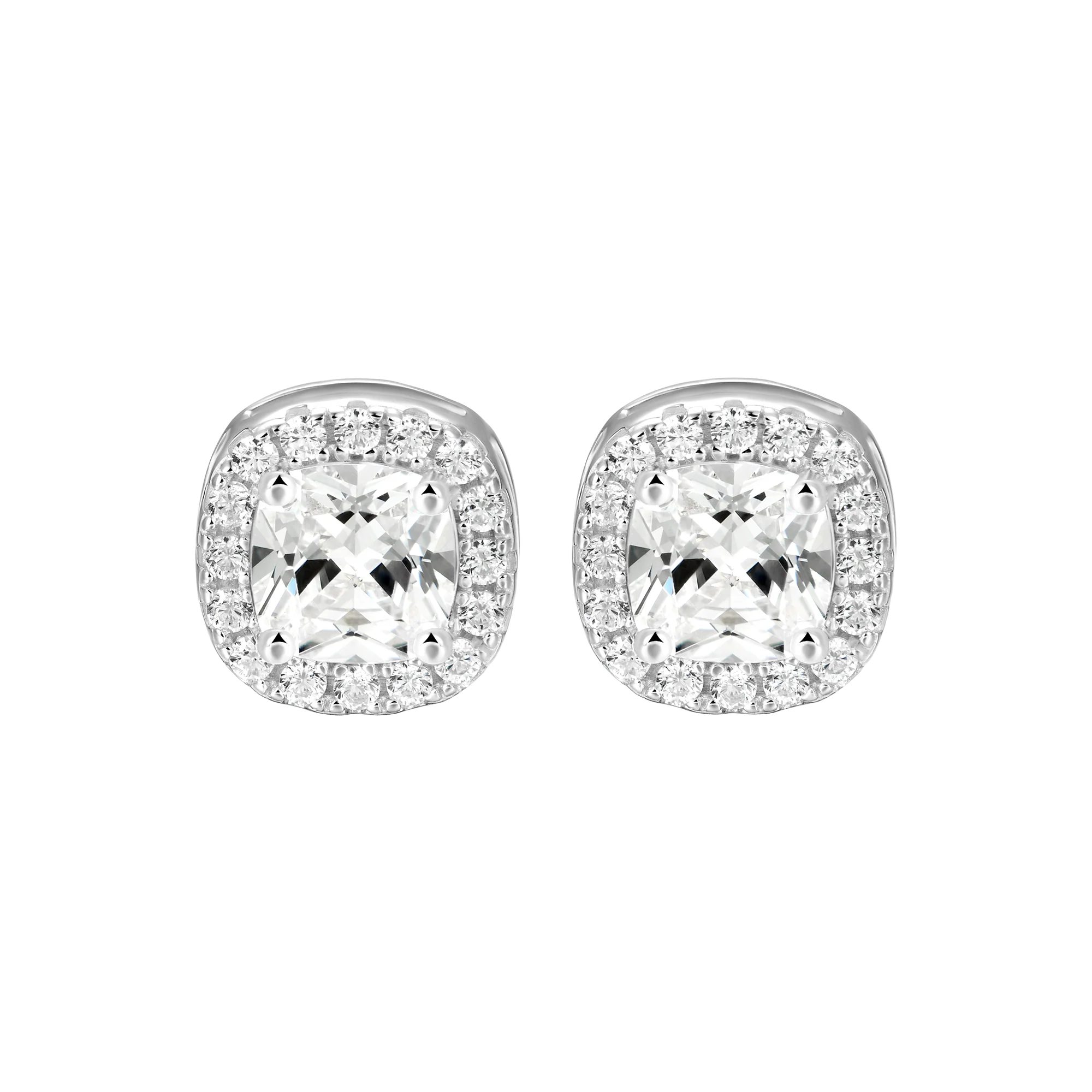 Custom Halo Moissanite Stud Earring - Image 54