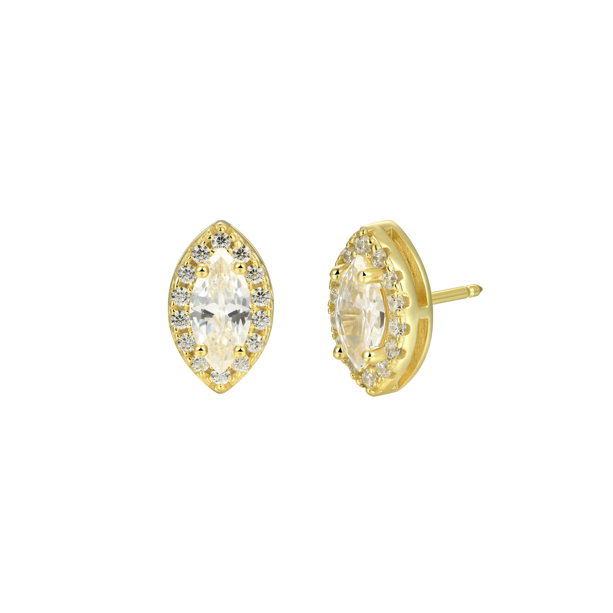 Custom Halo Moissanite Stud Earring - Image 67