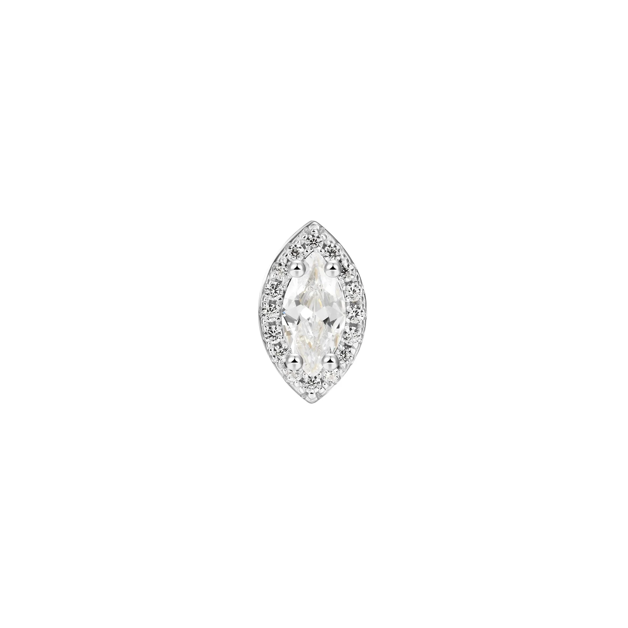 Custom Halo Moissanite Stud Earring - Image 77