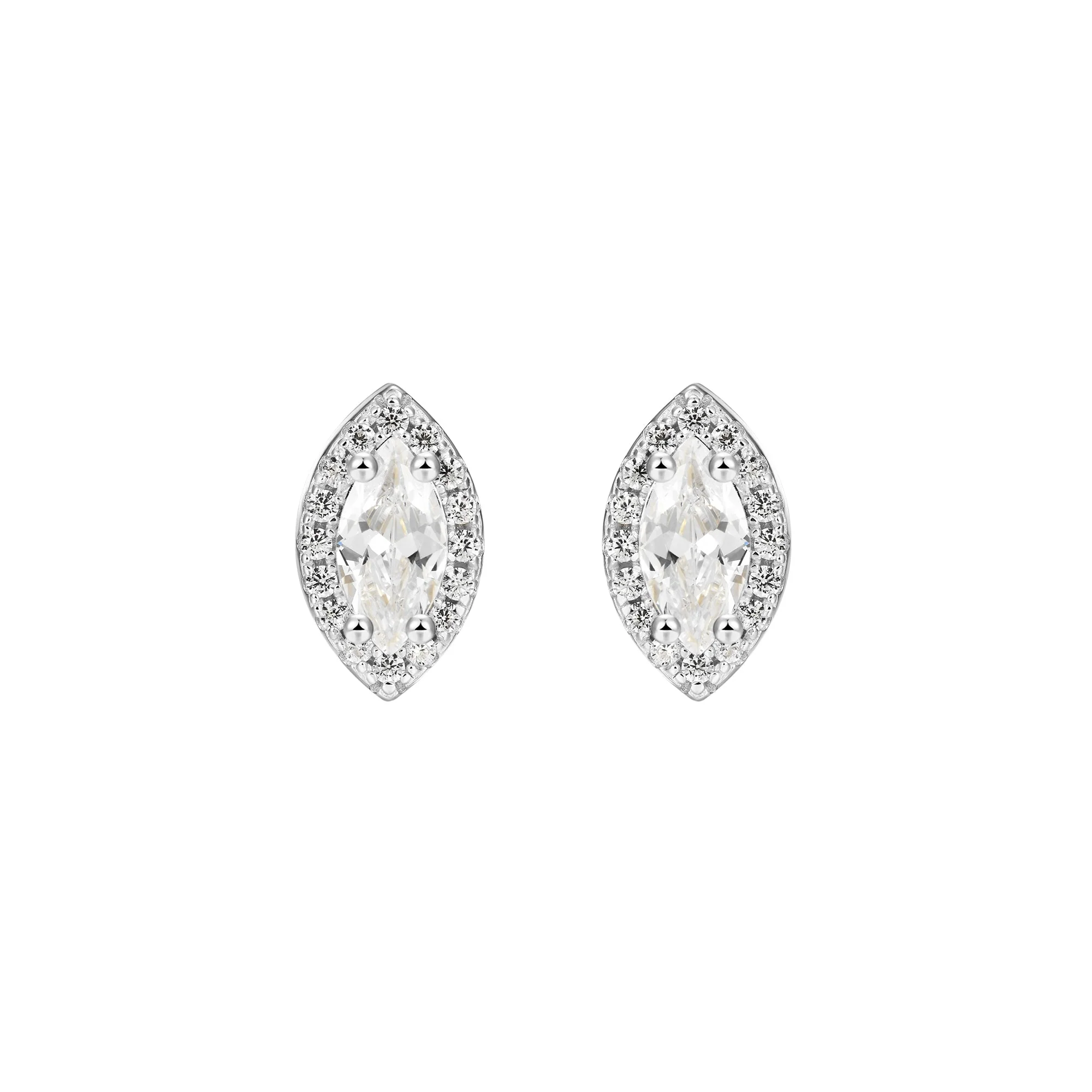 Custom Halo Moissanite Stud Earring - Image 78
