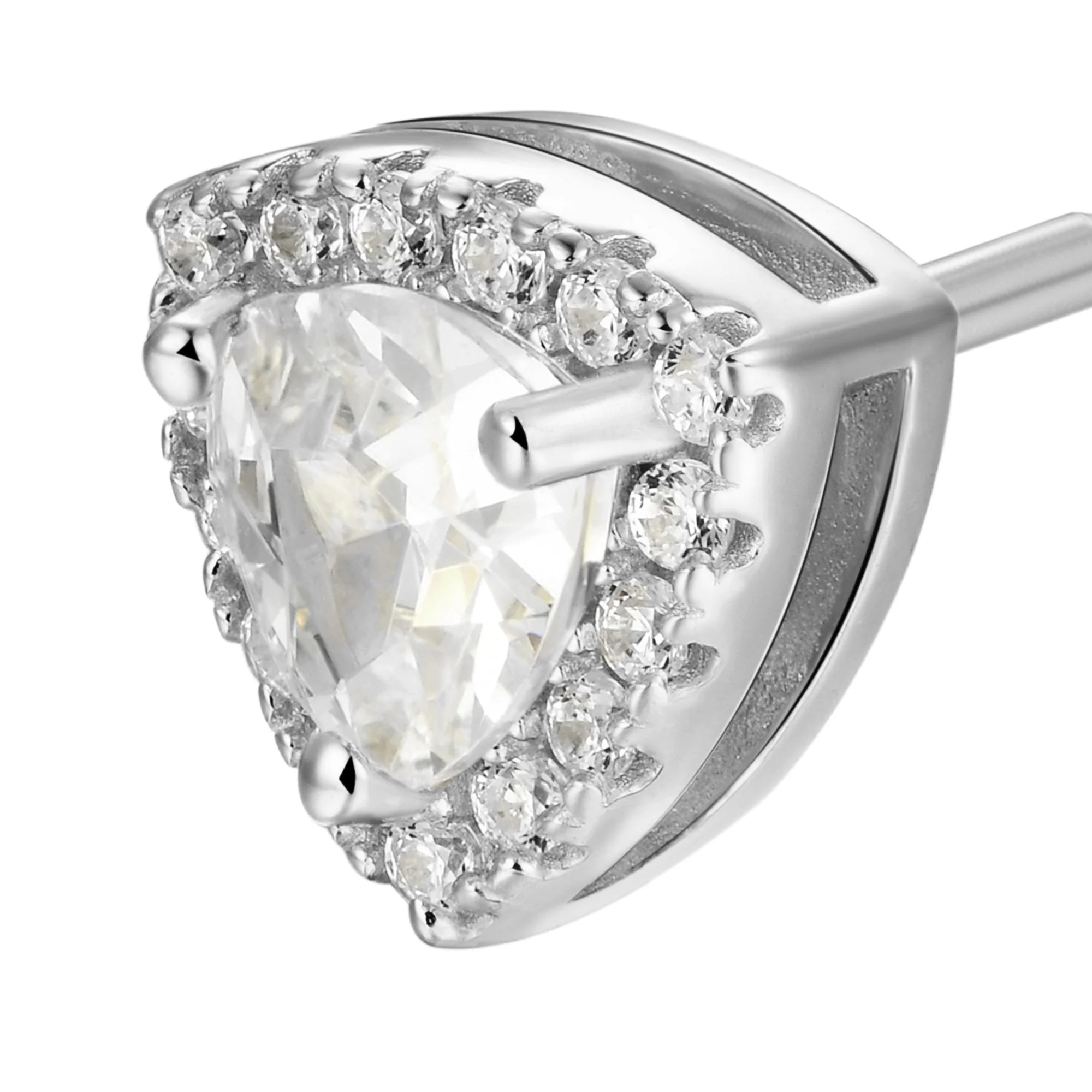 Custom Halo Moissanite Stud Earring - Image 88