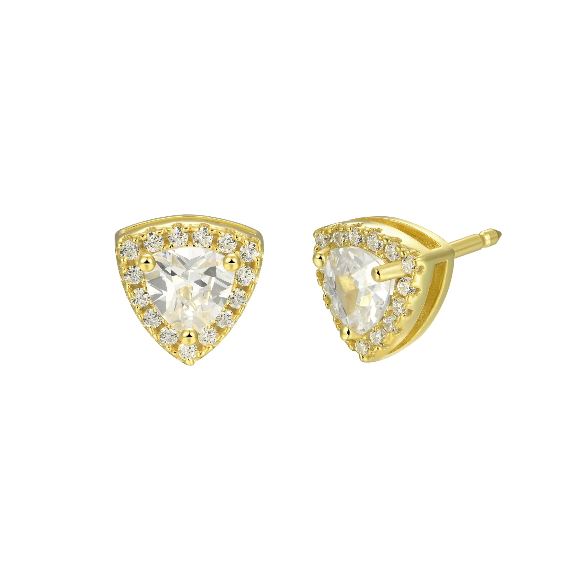 Custom Halo Moissanite Stud Earring - Image 91