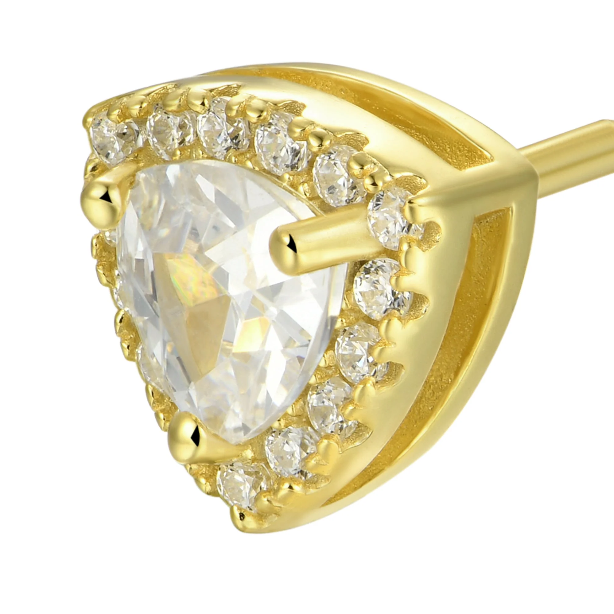 Custom Halo Moissanite Stud Earring - Image 94