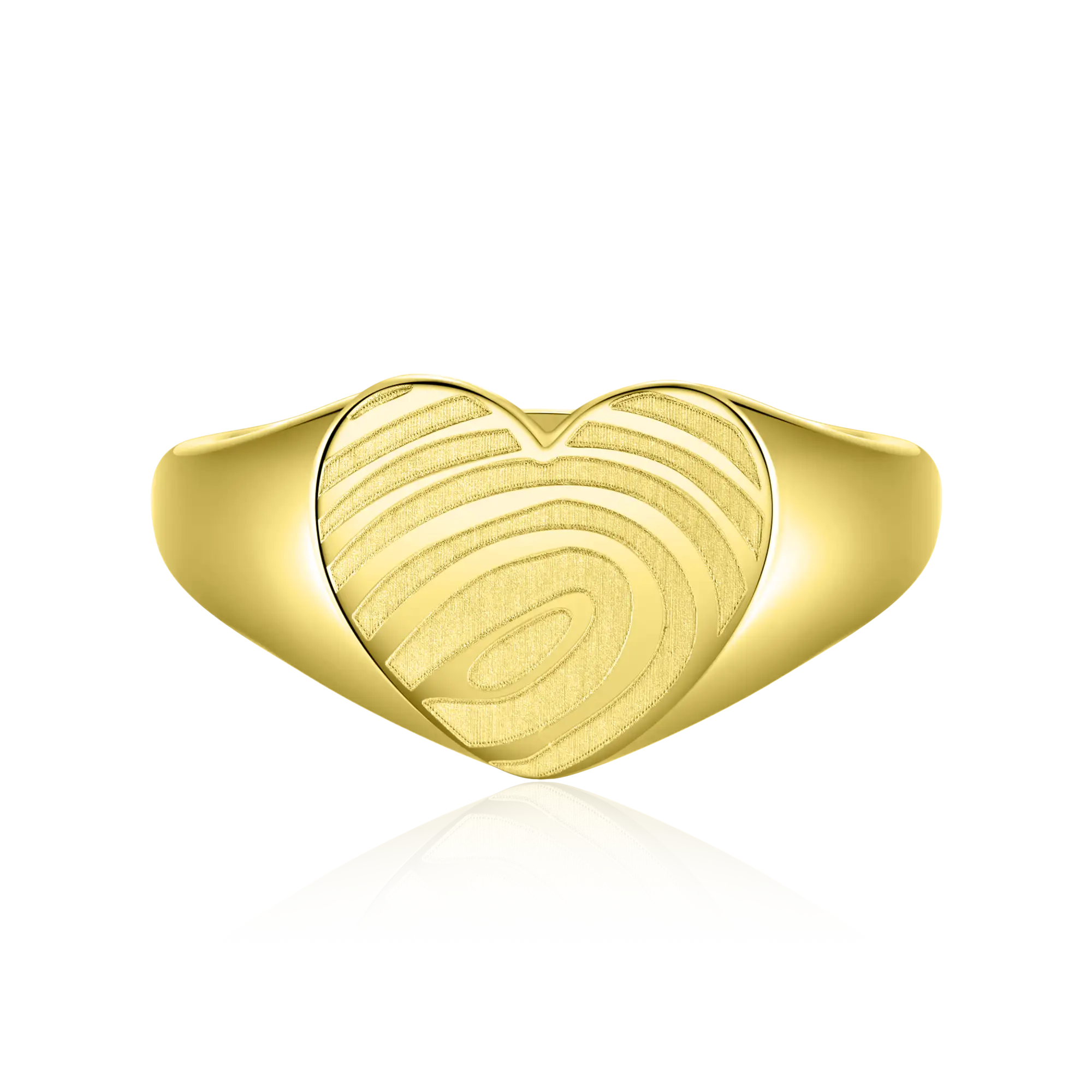 Custom Heart Signet Ring - Fingerprint - Image 6