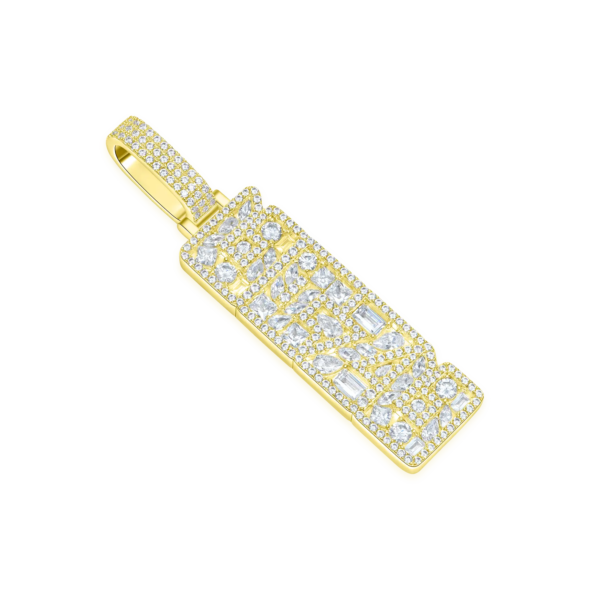 Custom Iced Mix-cut Vertical Pendant - Image 13