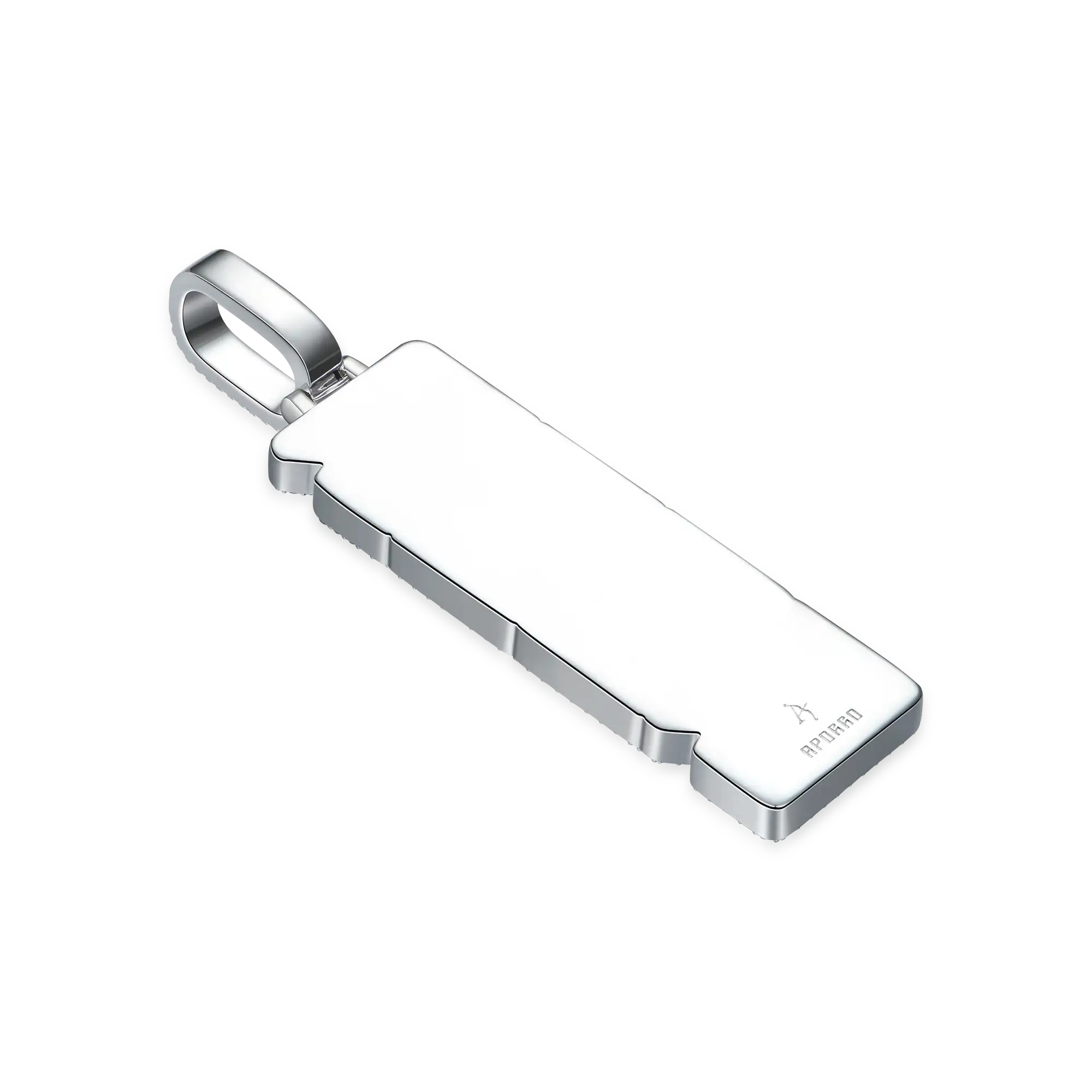 Custom Iced Mix-cut Vertical Pendant - Width - 21mm - Image 4