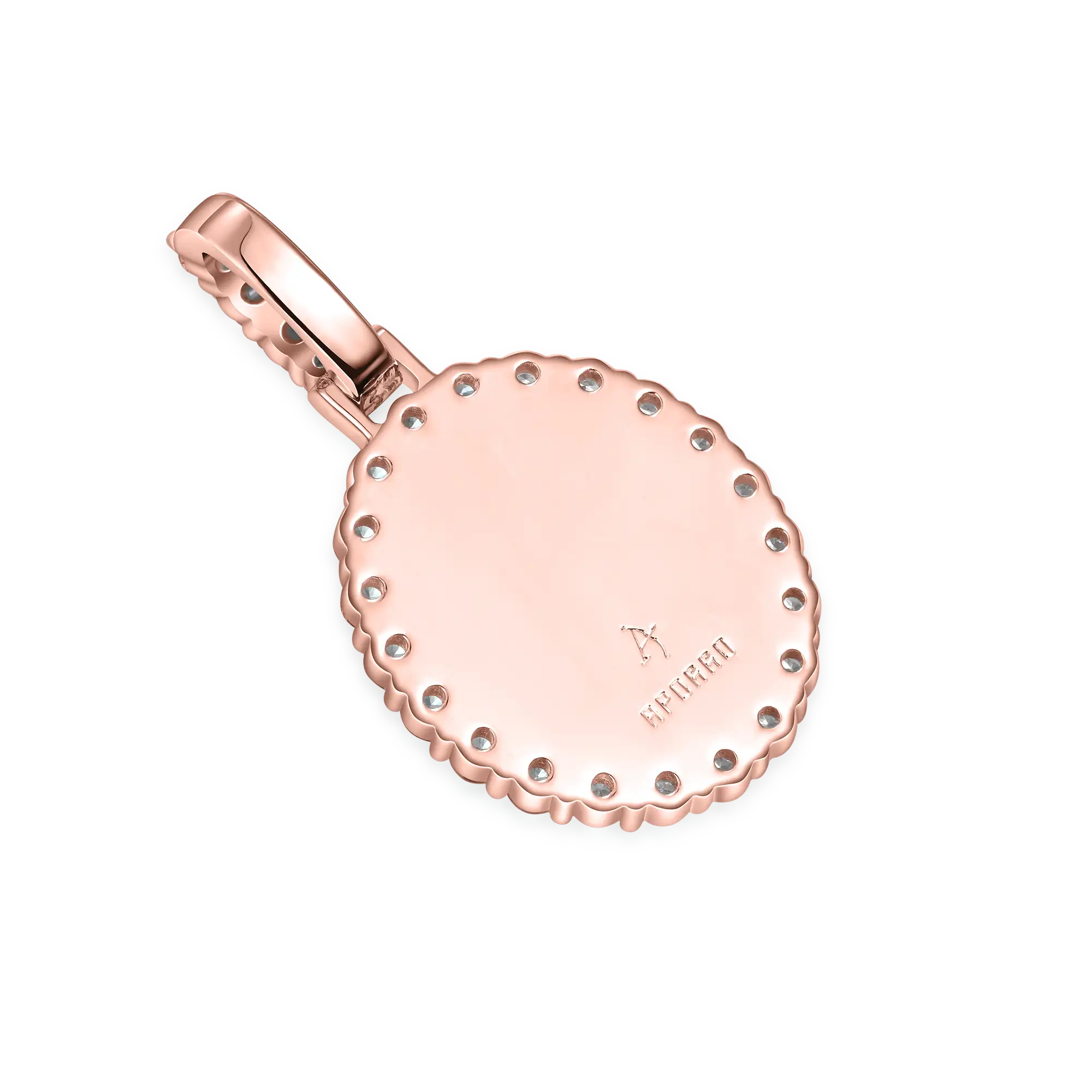 Custom Iced Oval Photo Pendant - Image 10