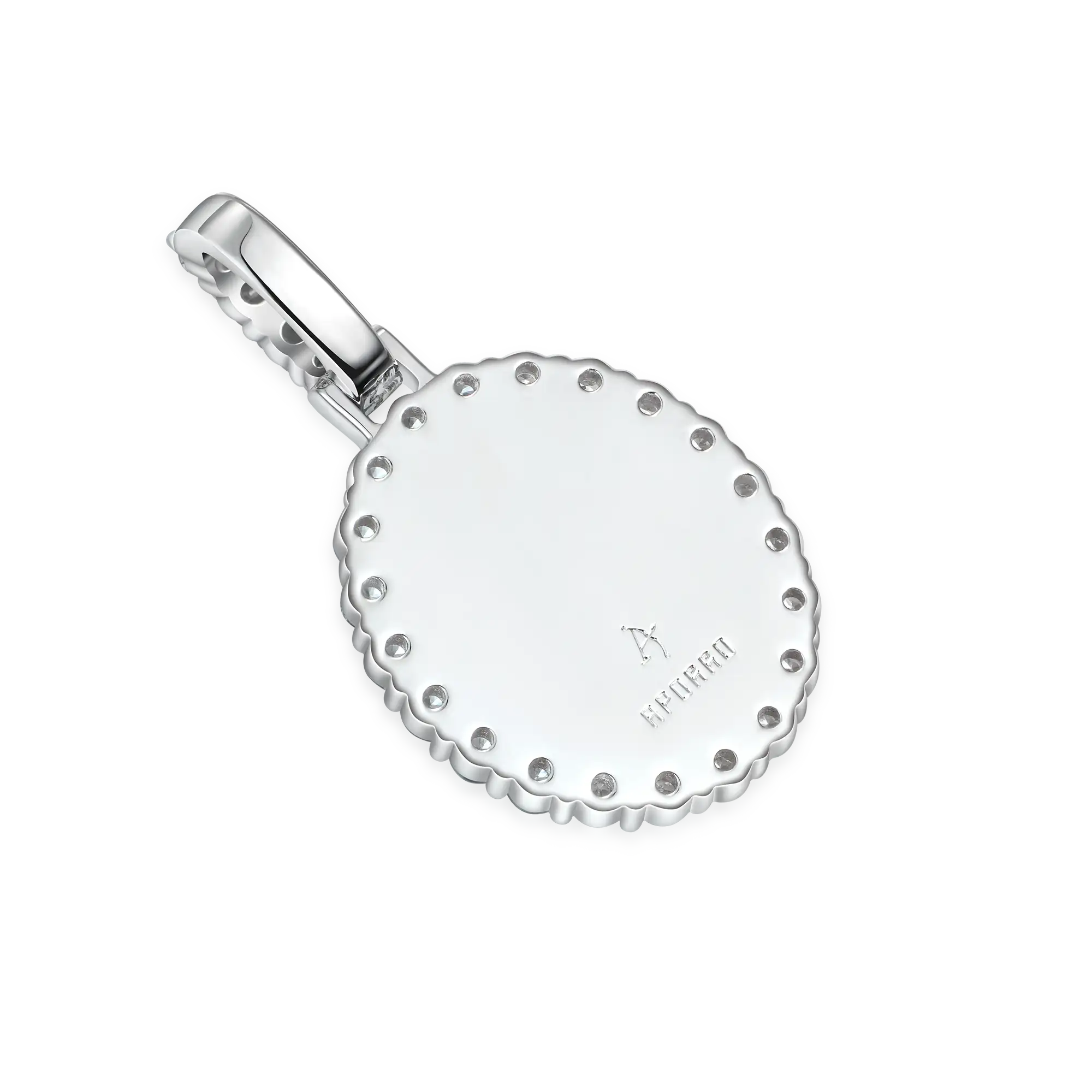 Custom Iced Oval Photo Pendant - Image 7