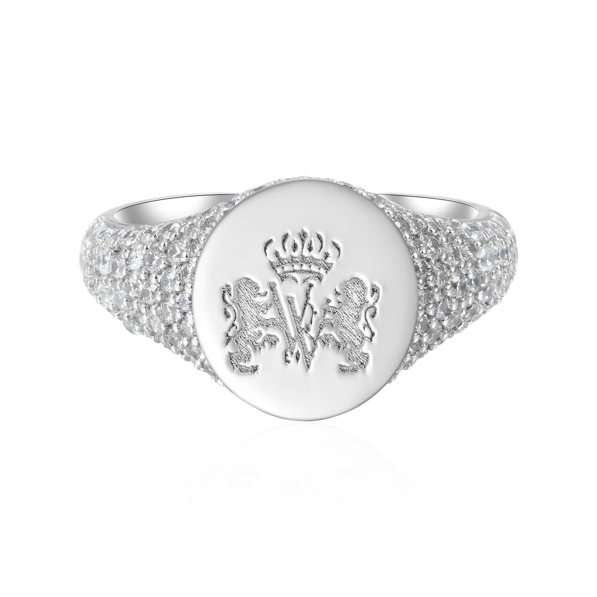 Custom Iced Signet Ring - Pattern - Image 4
