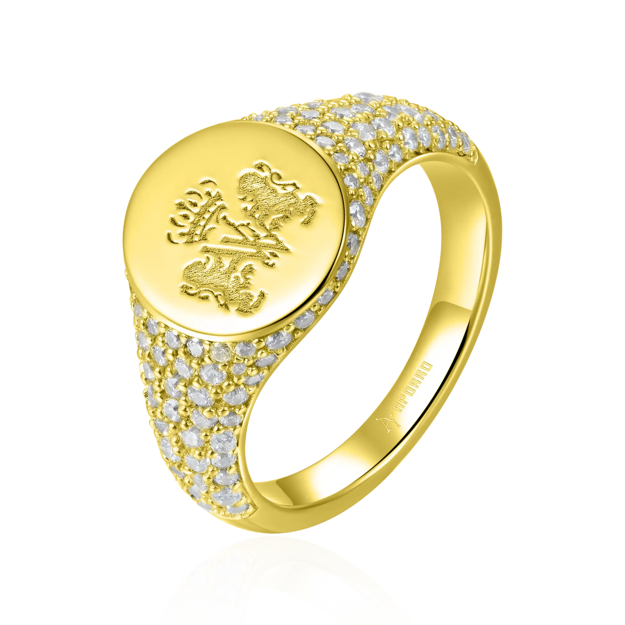 Custom Iced Signet Ring - Pattern - Image 5