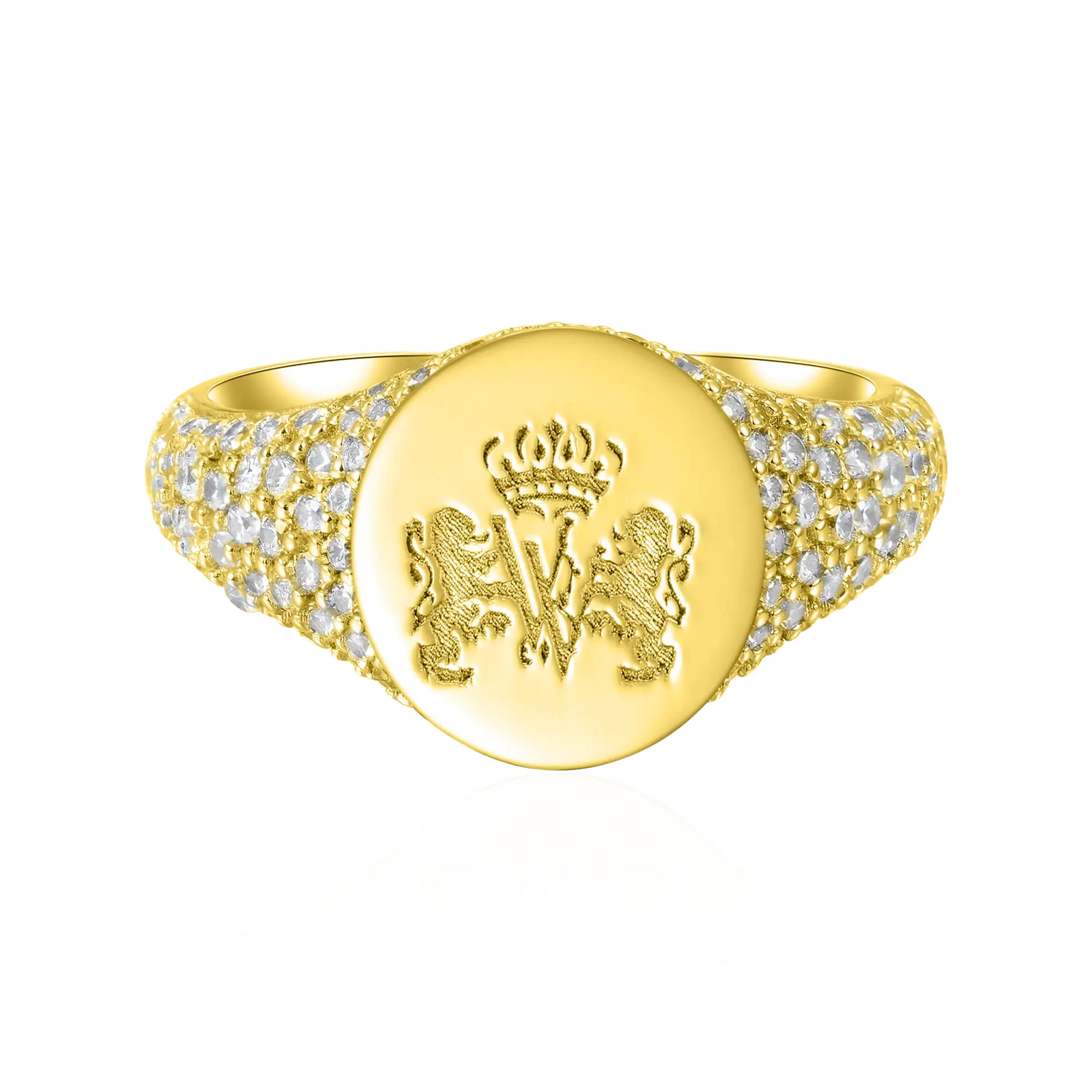 Custom Iced Signet Ring - Pattern - Image 6