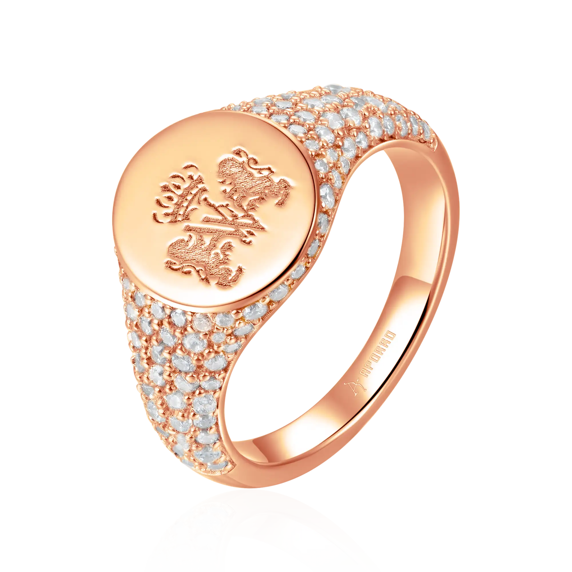Custom Iced Signet Ring - Pattern - Image 7