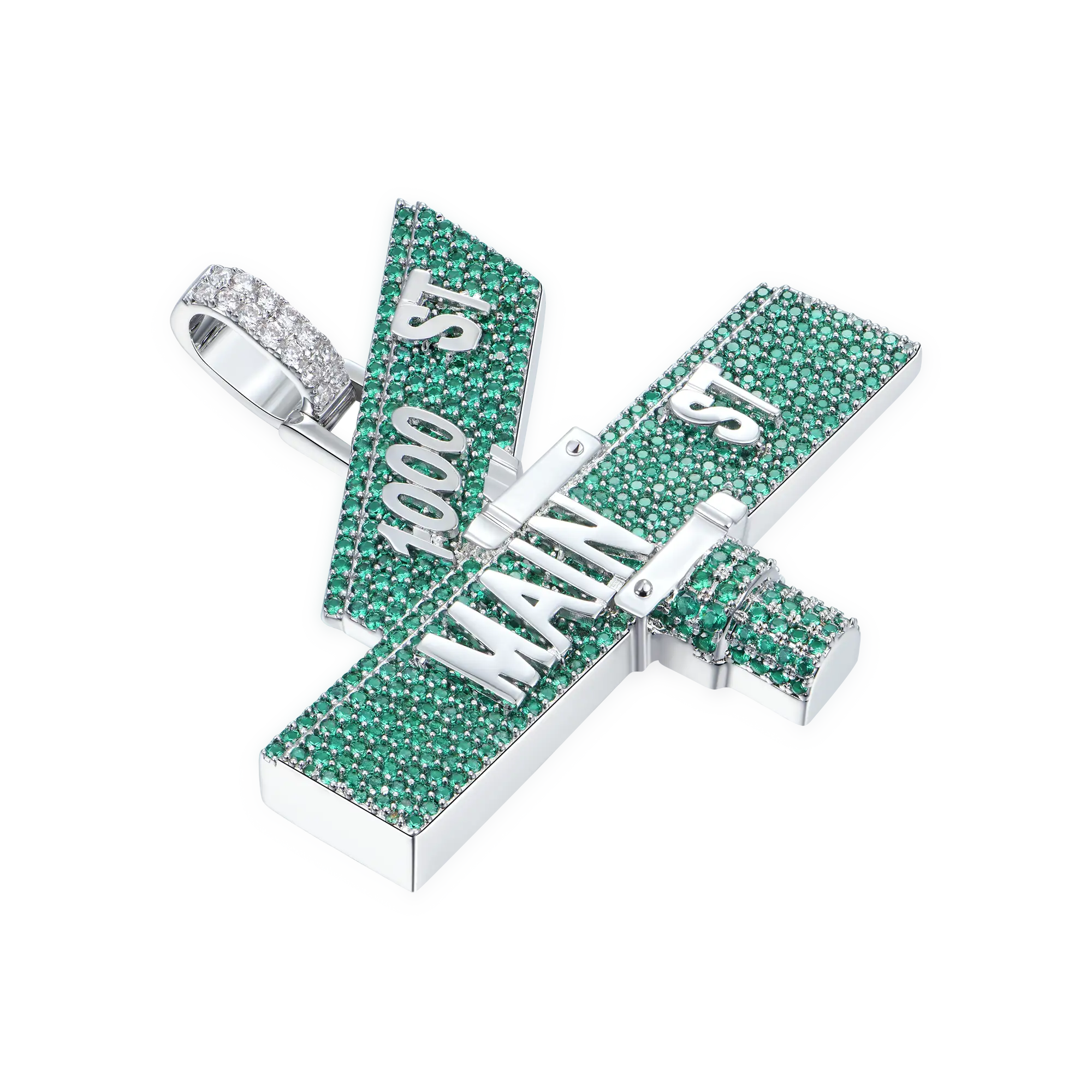 Custom Iced Street Sign Pendant - Image 4