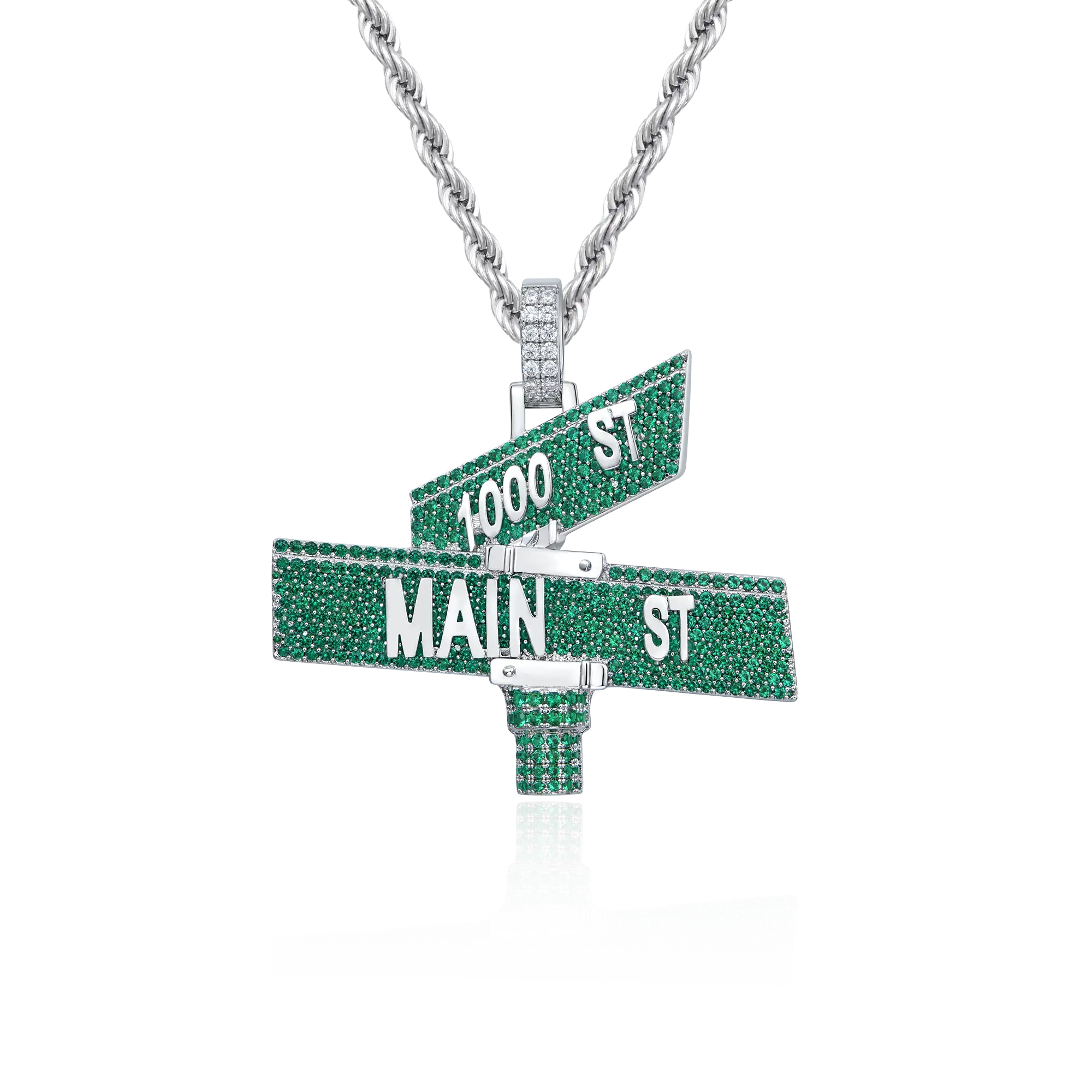 Custom Iced Street Sign Pendant - Image 5