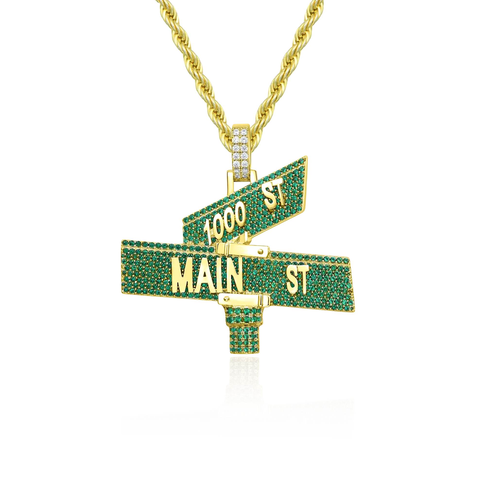 Custom Iced Street Sign Pendant - Image 8
