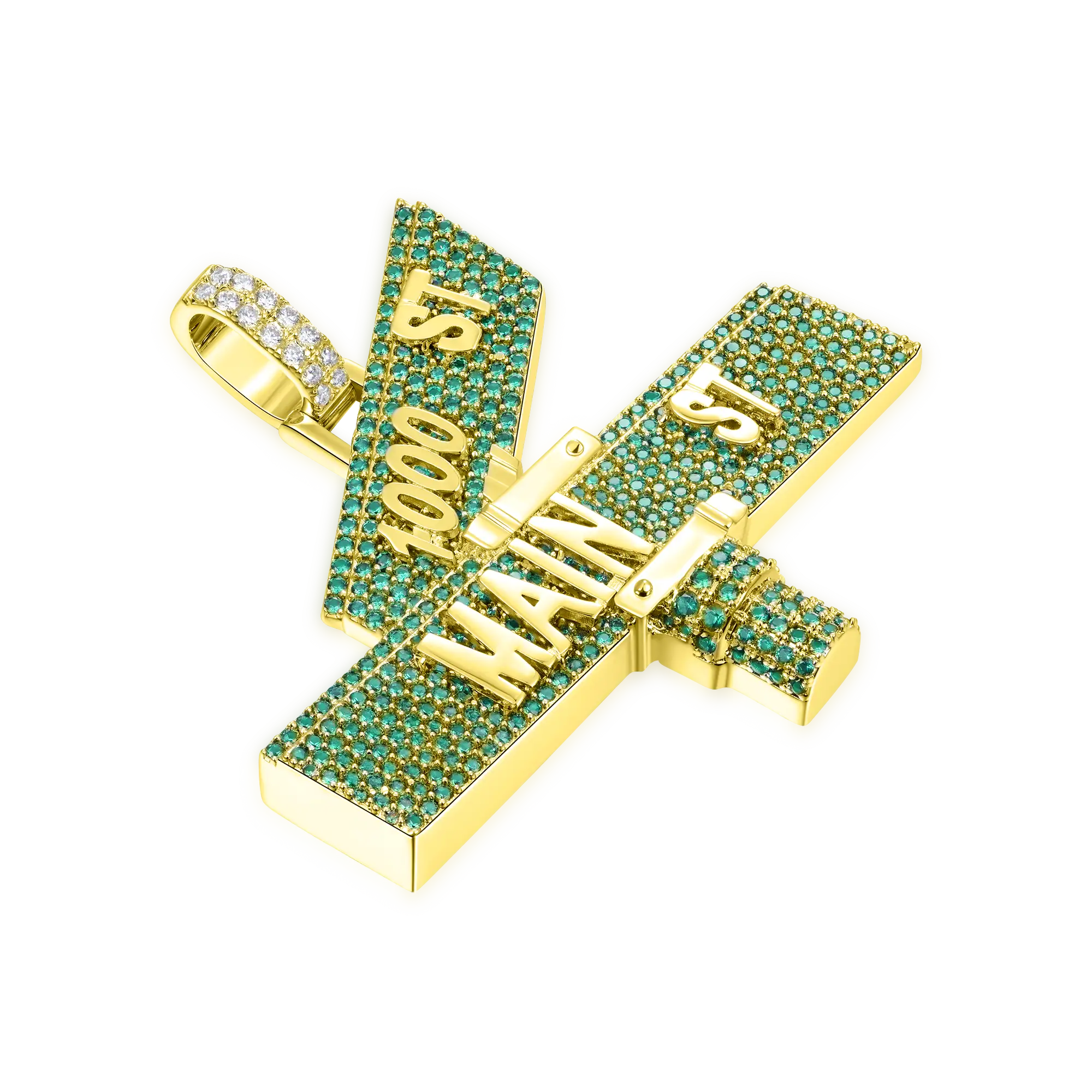 Custom Iced Street Sign Pendant - Image 9