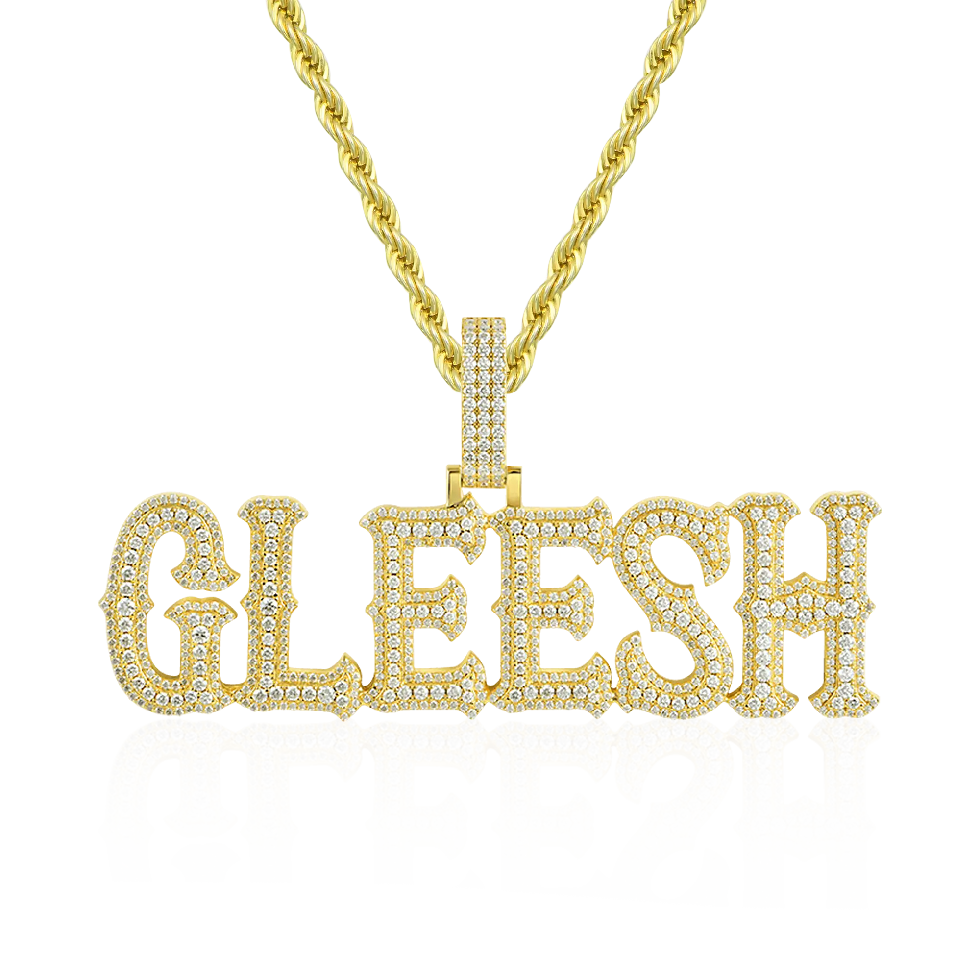 Custom Moissanite Bosox Name Pendant - Image 10