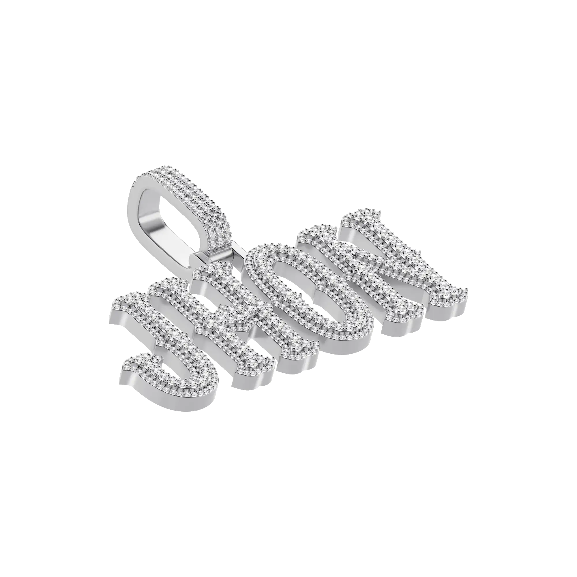 Custom Moissanite Bosox Name Pendant - Image 13