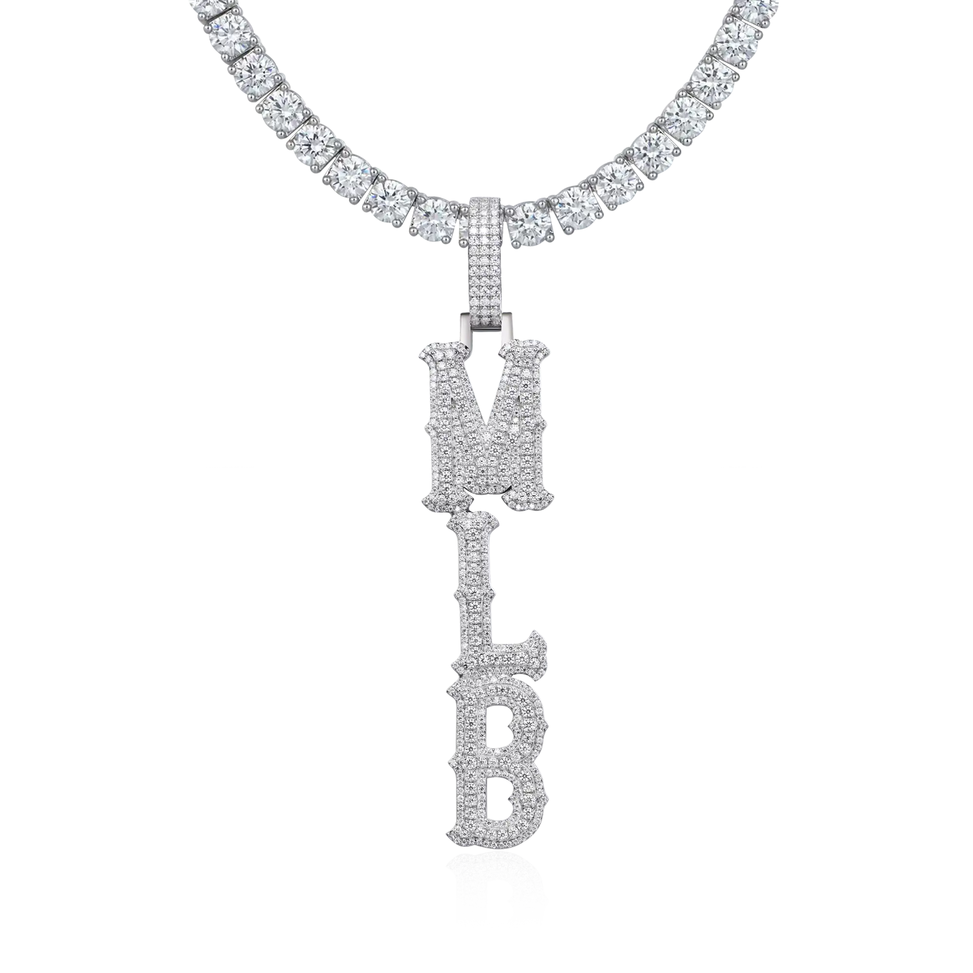 Custom Moissanite Bosox Name Pendant - Image 9