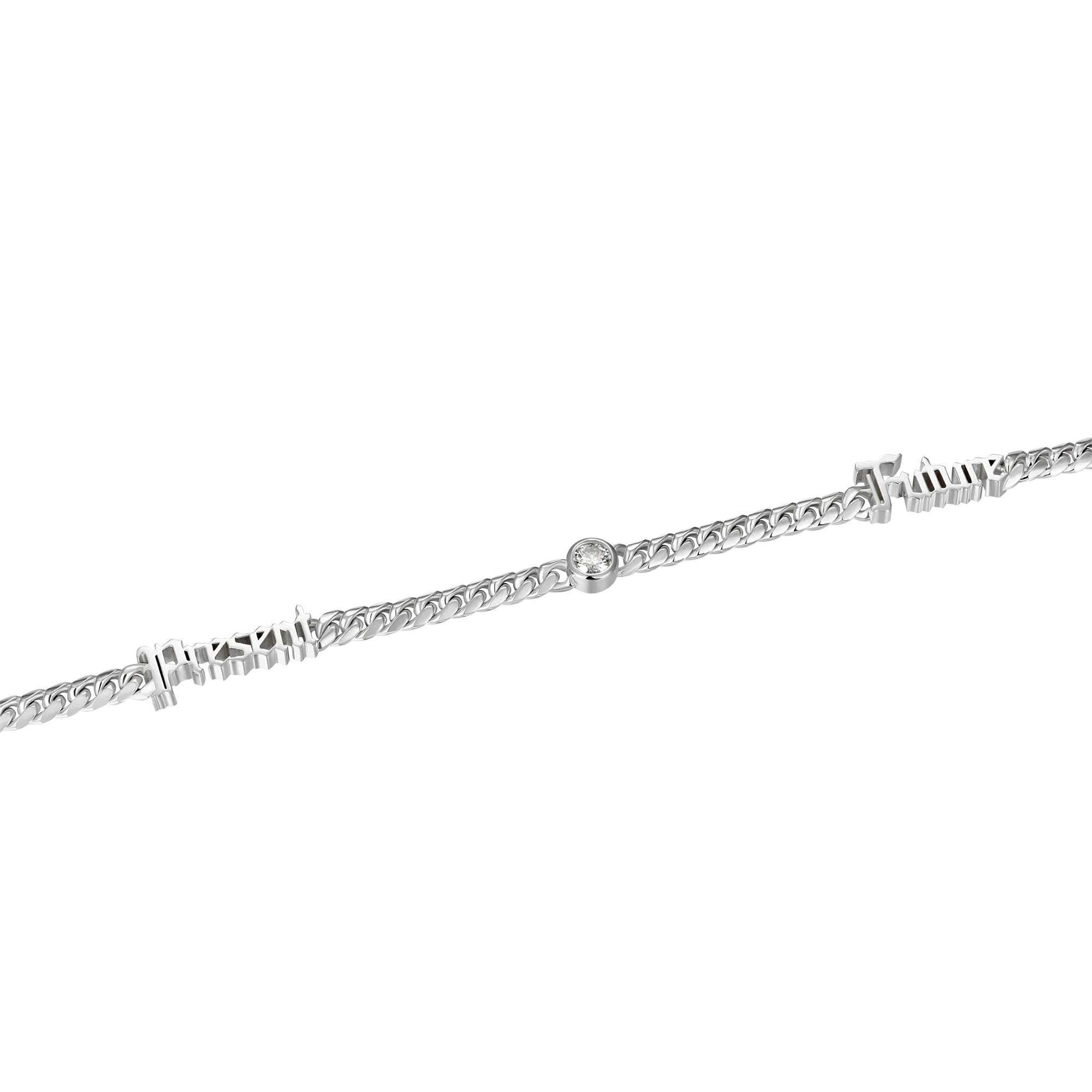 5mm 14k Gold Moissanite Custom Old English Name Necklace - Image 6