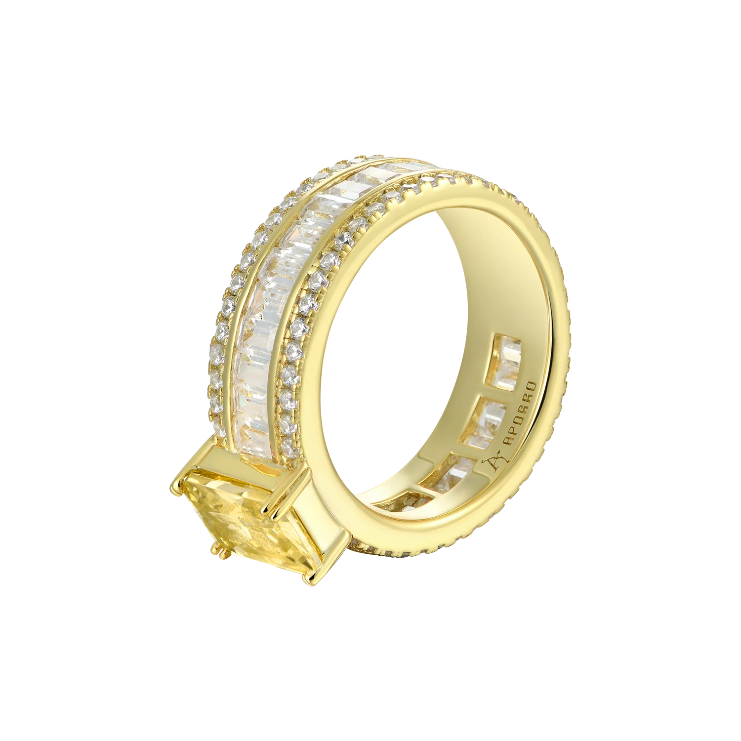 Custom Emerald Cut Band Ring - Image 12