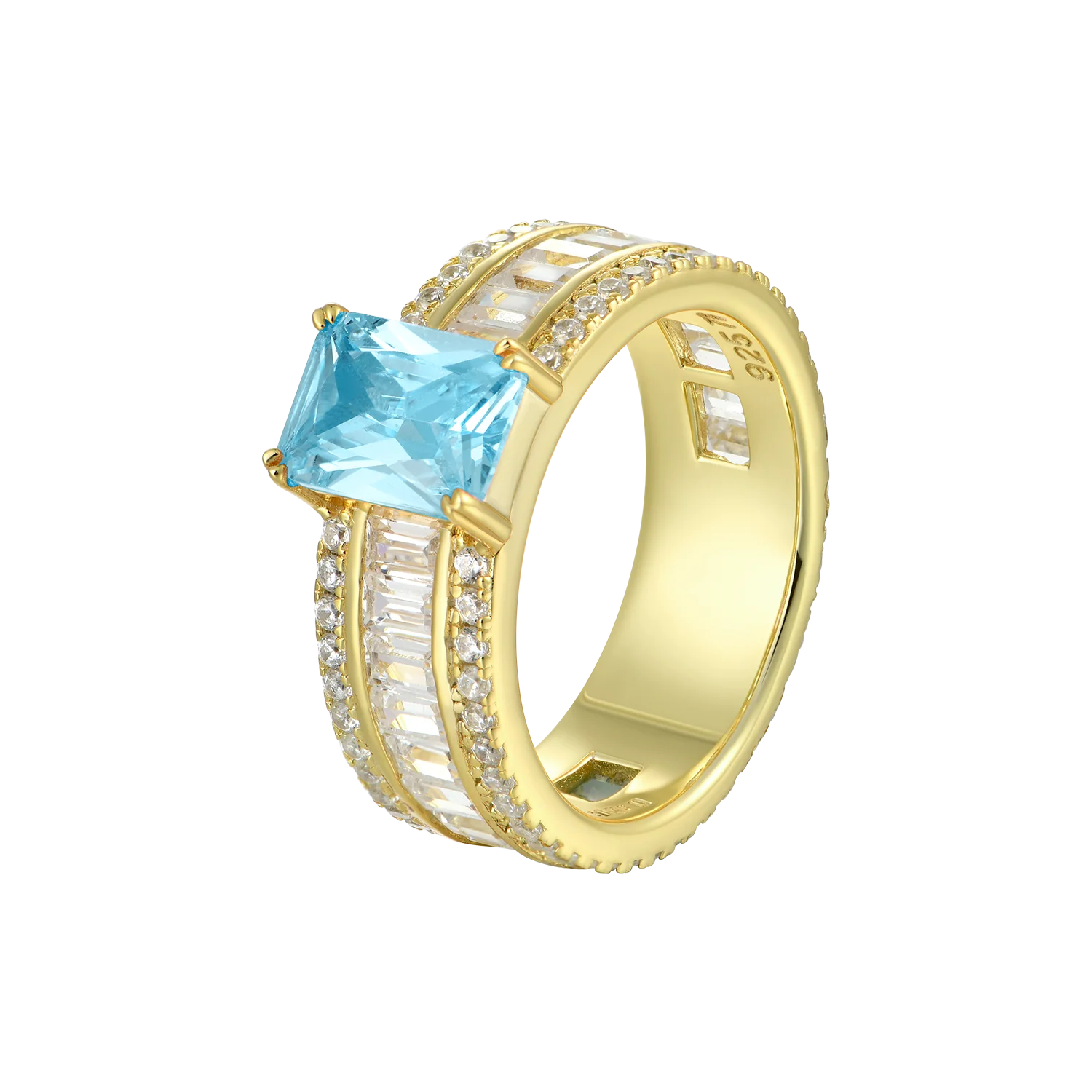 Custom Emerald Cut Band Ring - Image 13
