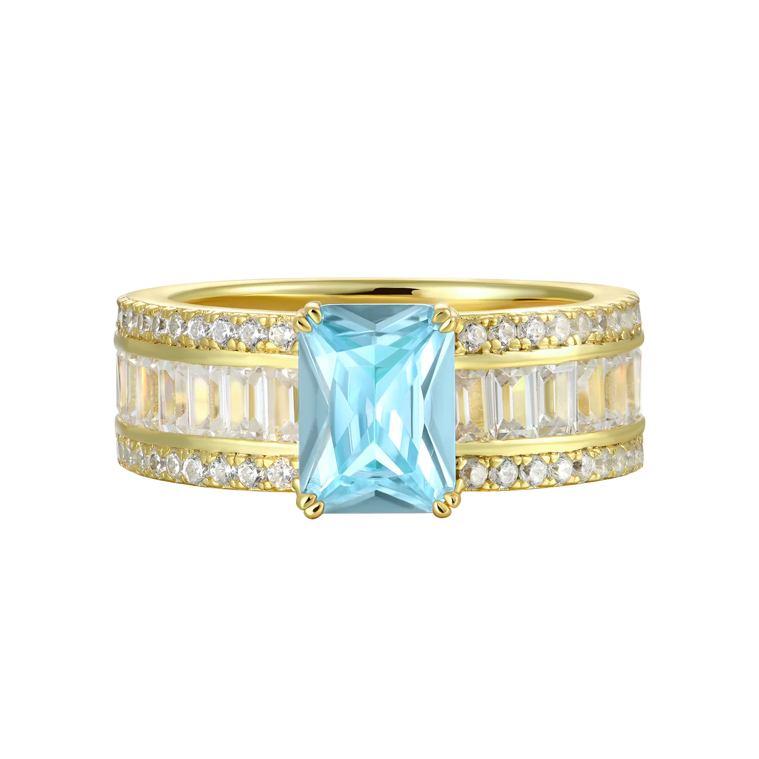 Custom Emerald Cut Band Ring - Image 14
