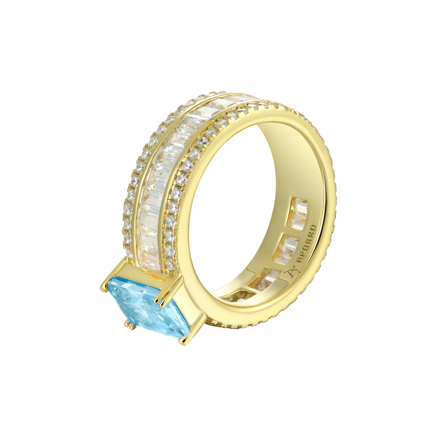 Custom Emerald Cut Band Ring - Image 16