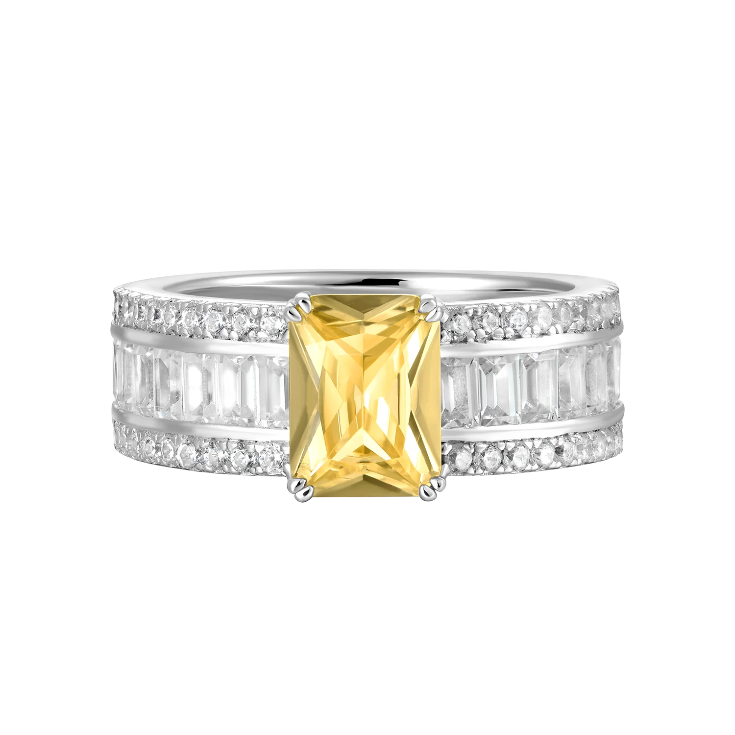 Custom Emerald Cut Band Ring - Image 2