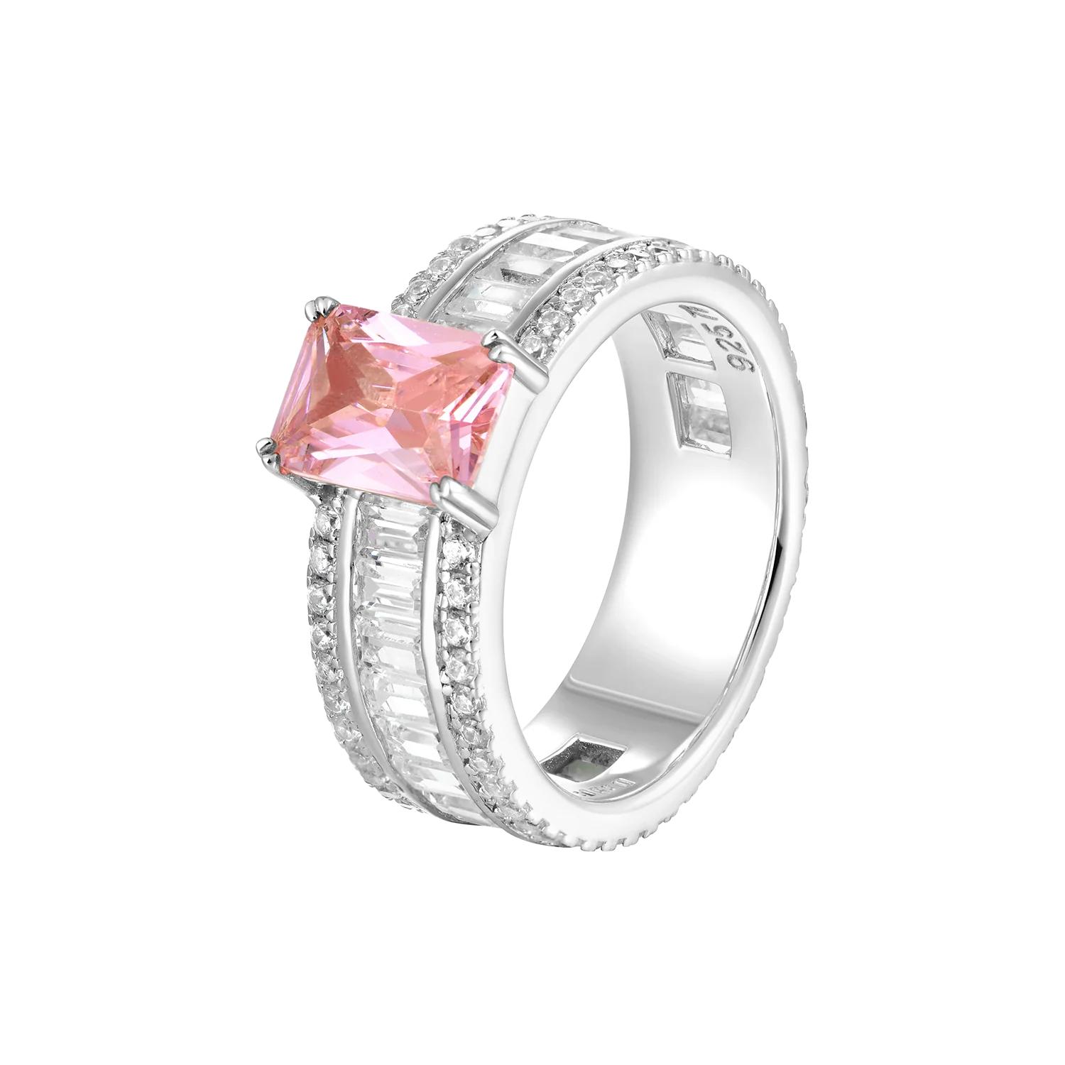 Custom Emerald Cut Band Ring - Image 21
