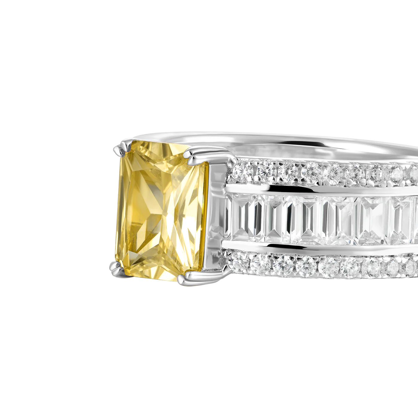Custom Emerald Cut Band Ring - Image 3