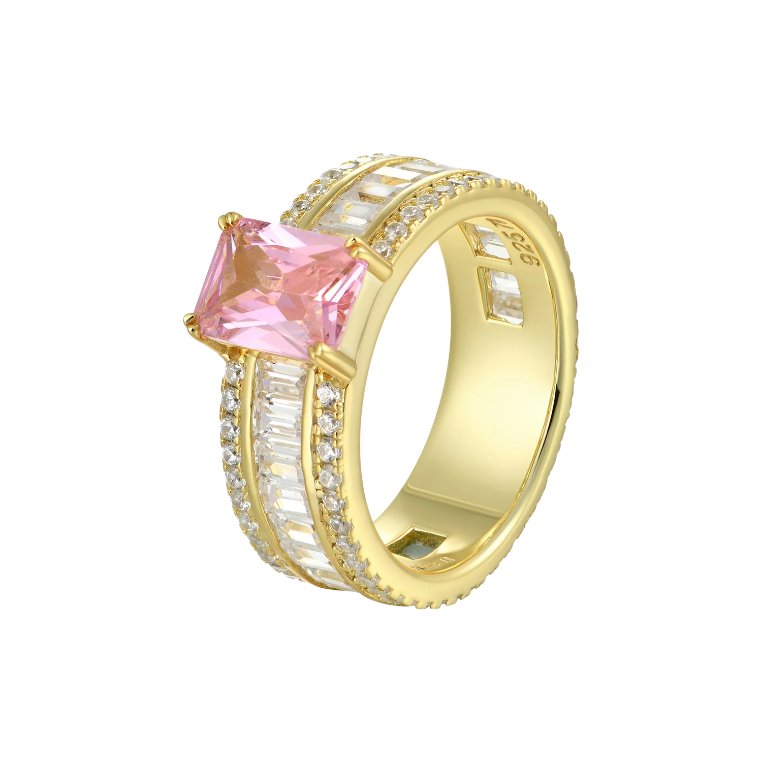 Custom Emerald Cut Band Ring - Image 5
