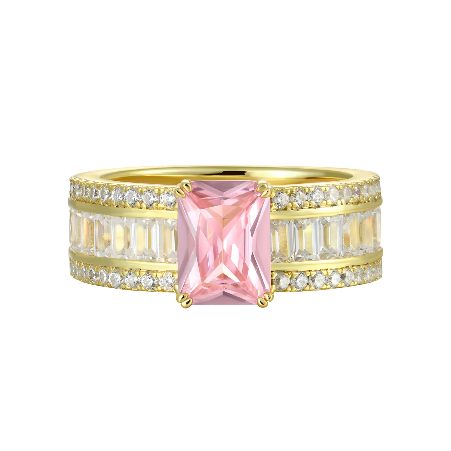Custom Emerald Cut Band Ring - Image 6