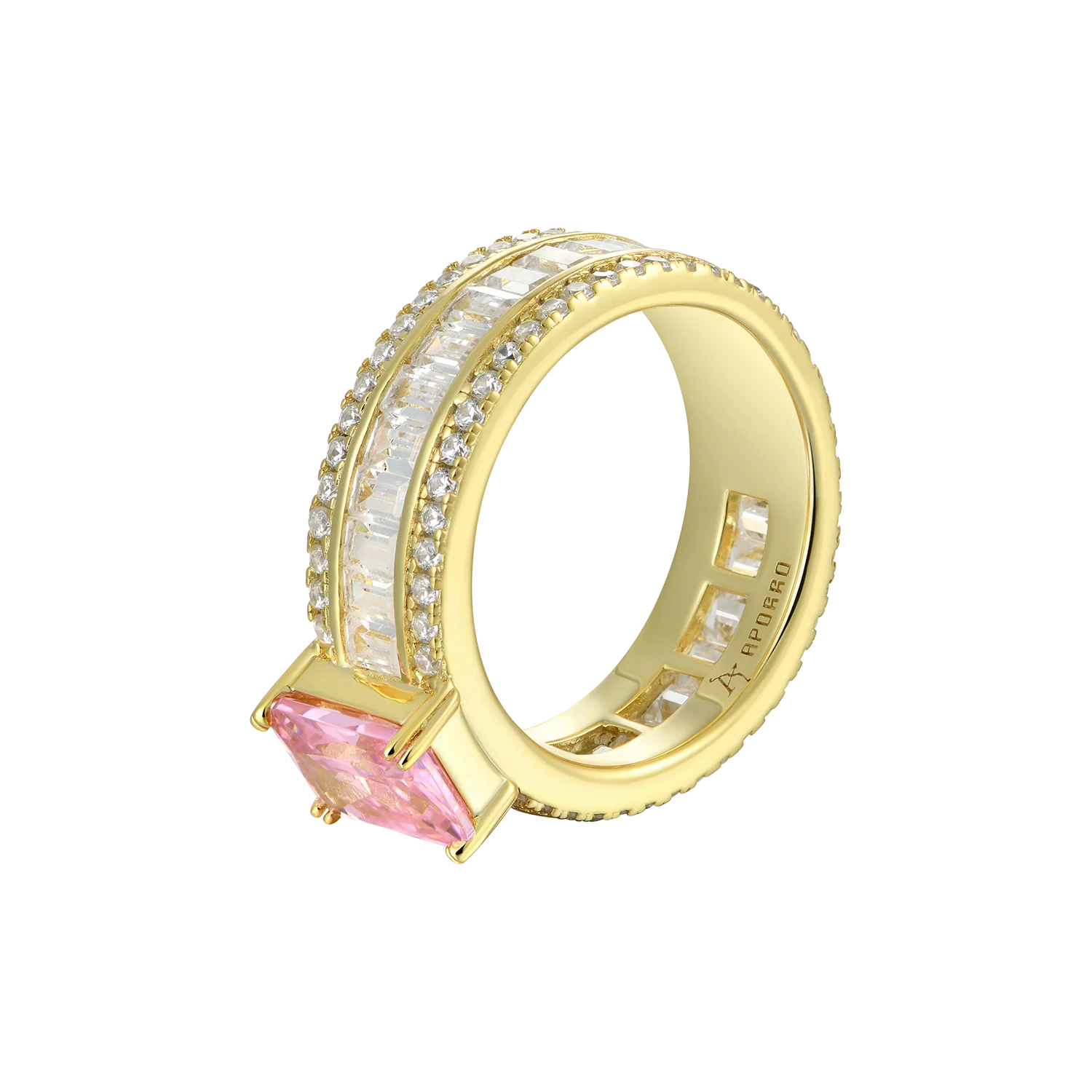 Custom Emerald Cut Band Ring - Image 8