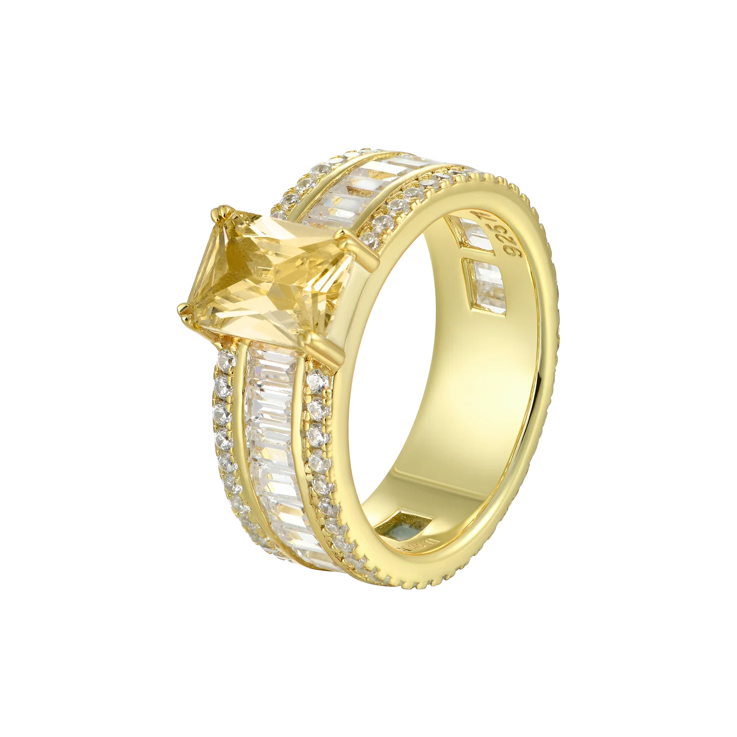 Custom Emerald Cut Band Ring - Image 9